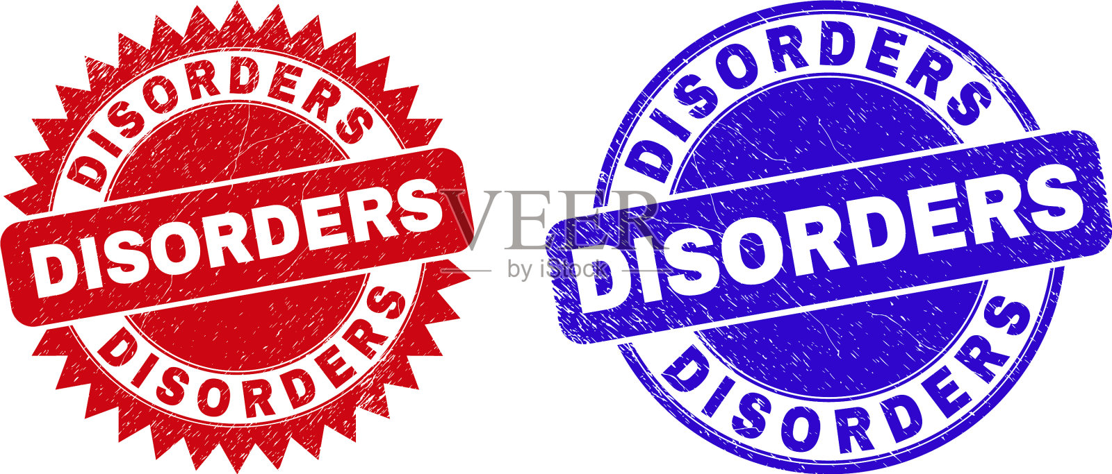 混乱圆形和玫瑰形印章印章用设计元素图片