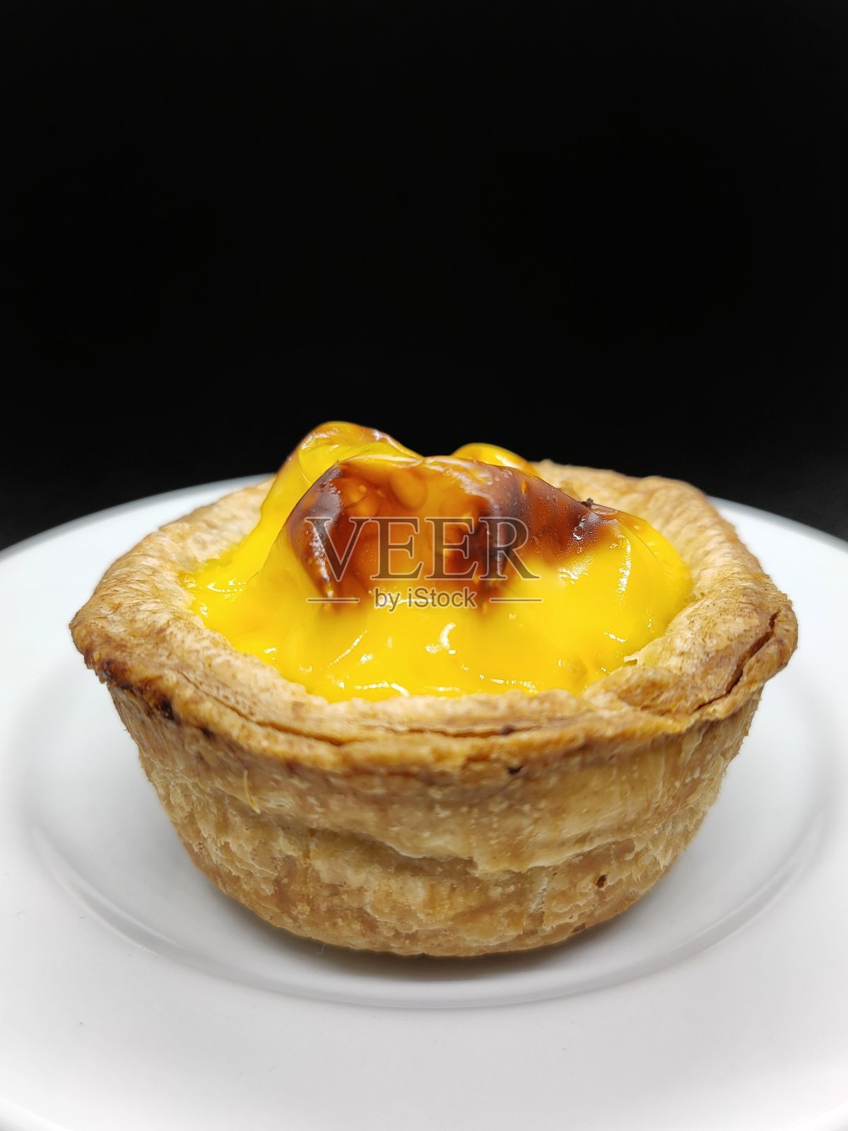 葡萄牙蛋挞的特写摄影照片摄影图片