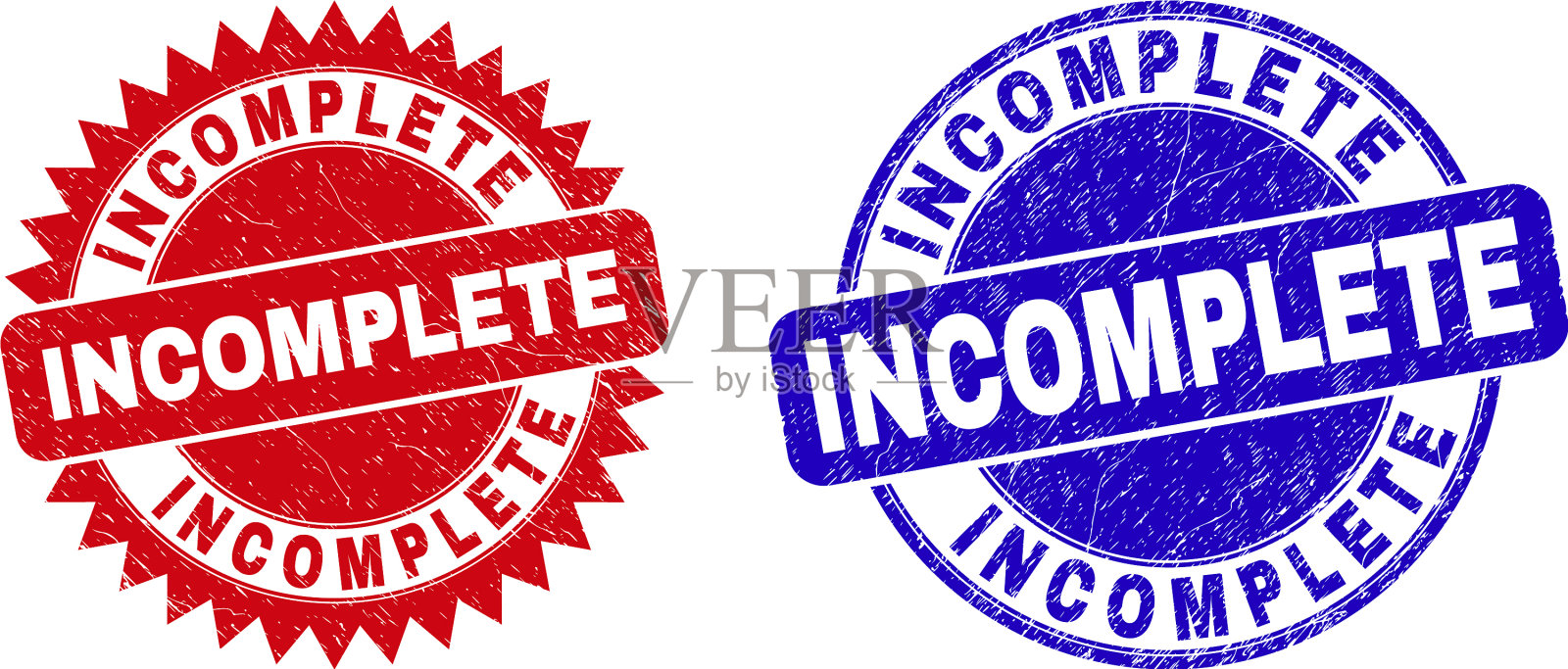 不完整的圆形和玫瑰形水印插画图片素材