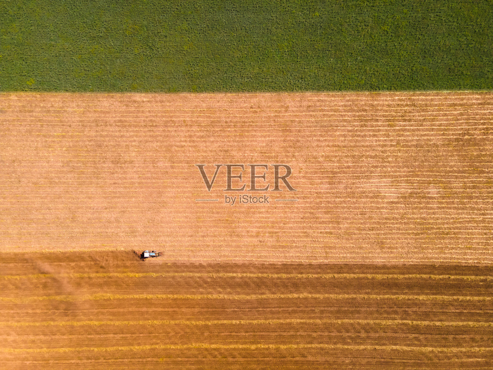 麦田里的农用收割机。照片摄影图片