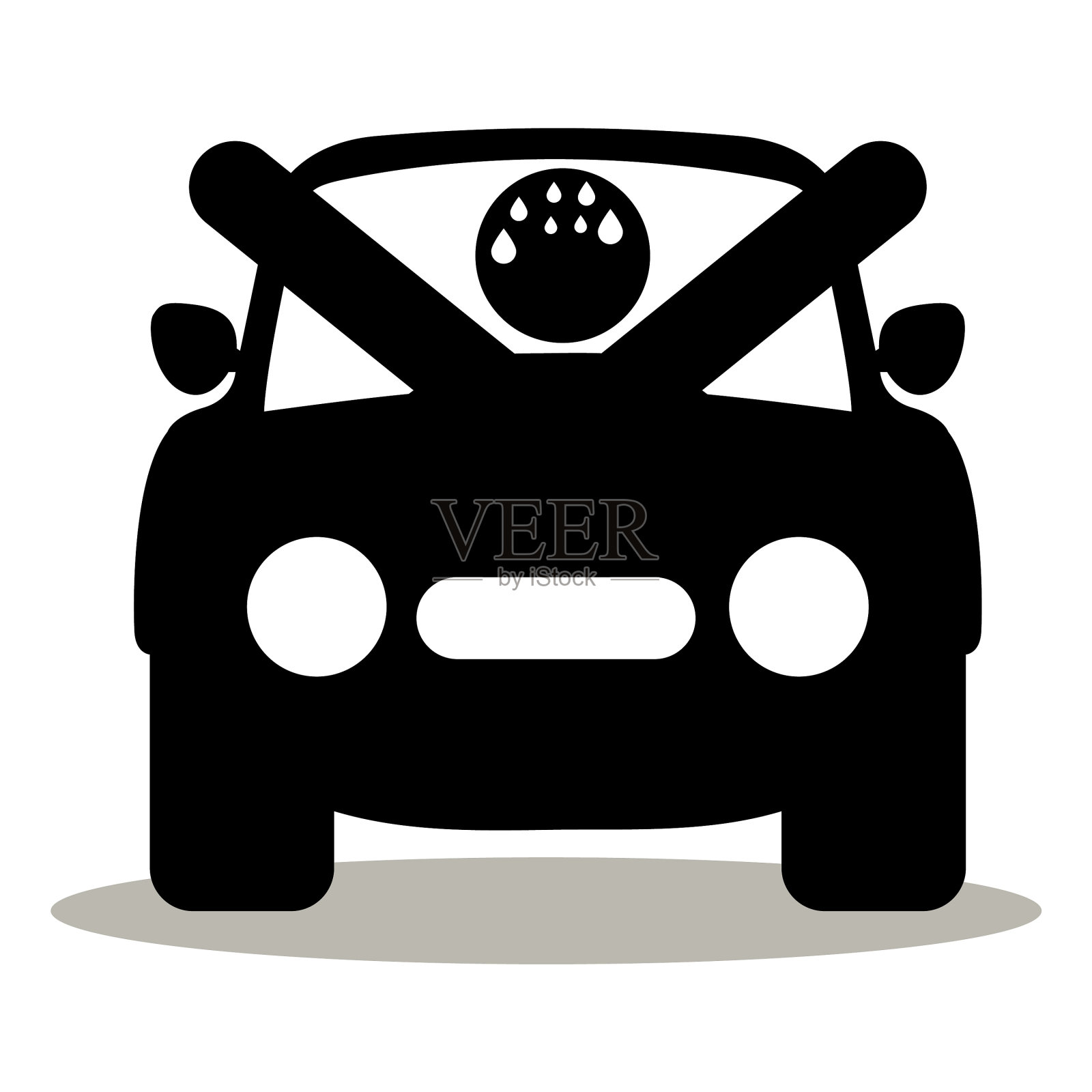 恐惧驾驶或交通设计元素图片