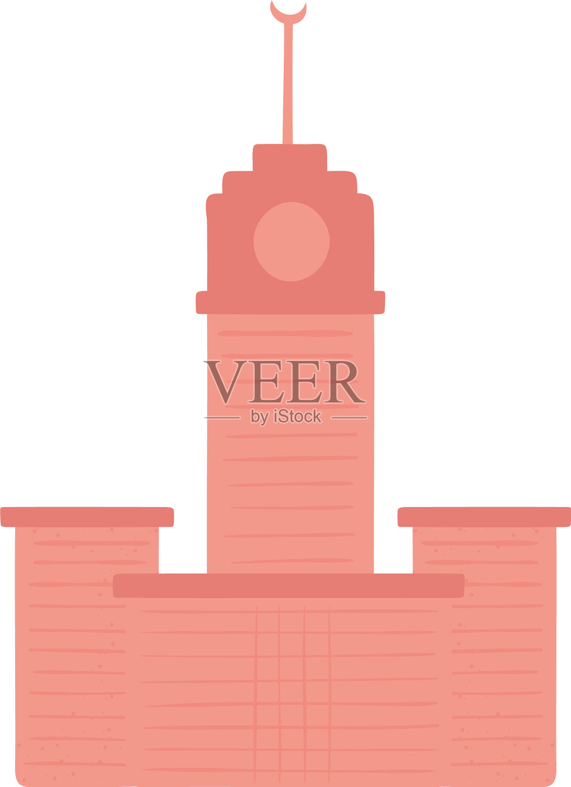 高塔时钟设计元素图片