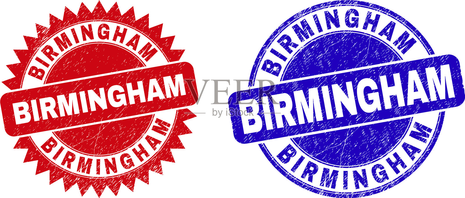 伯明翰圆和玫瑰形水印插画图片素材