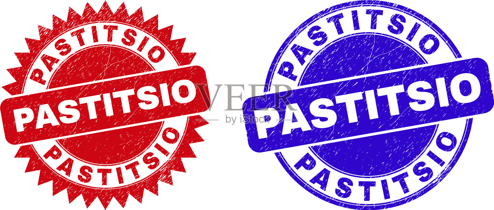 圆形和玫瑰形邮票印章插画图片素材