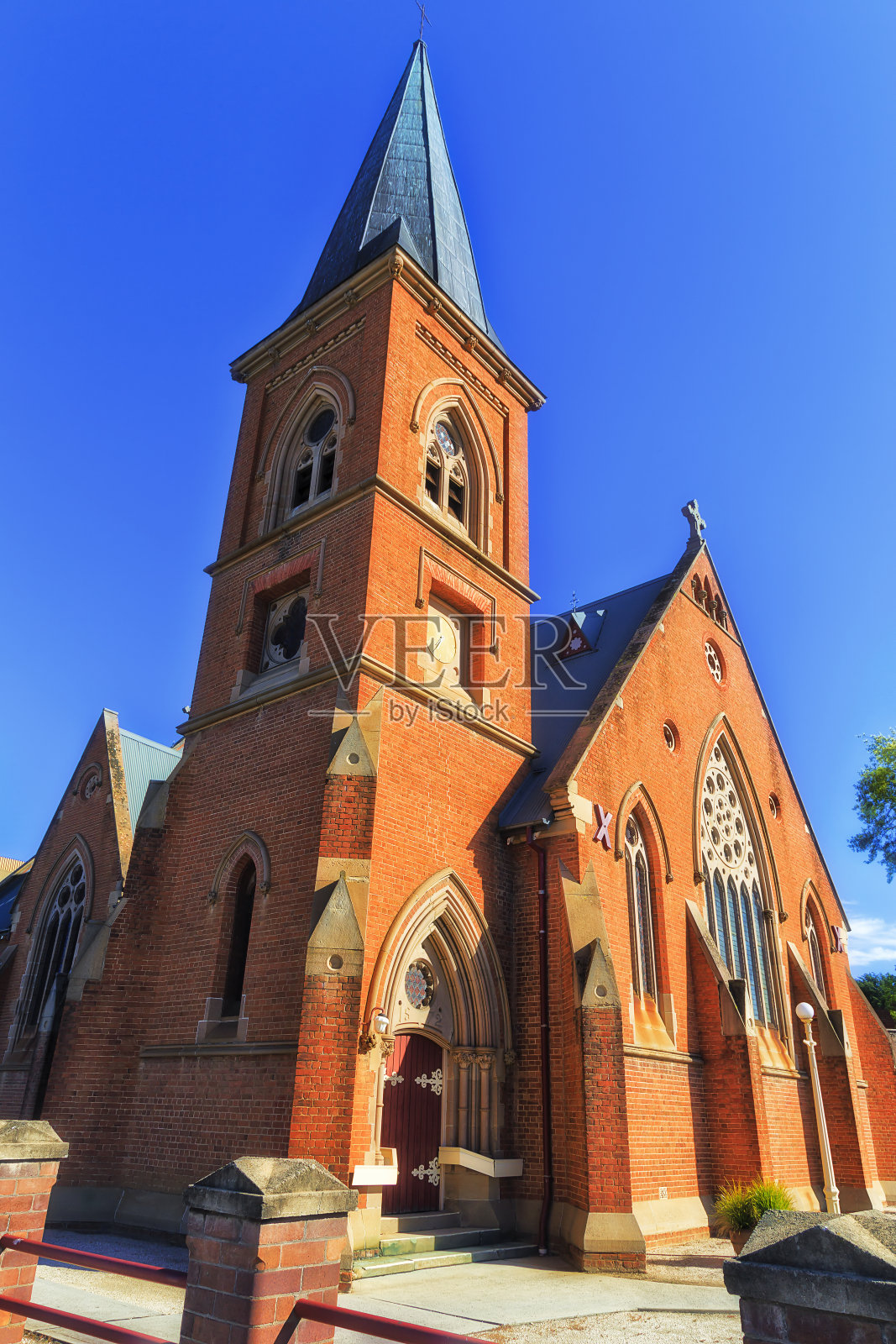 巴瑟斯特角砖教堂vert照片摄影图片