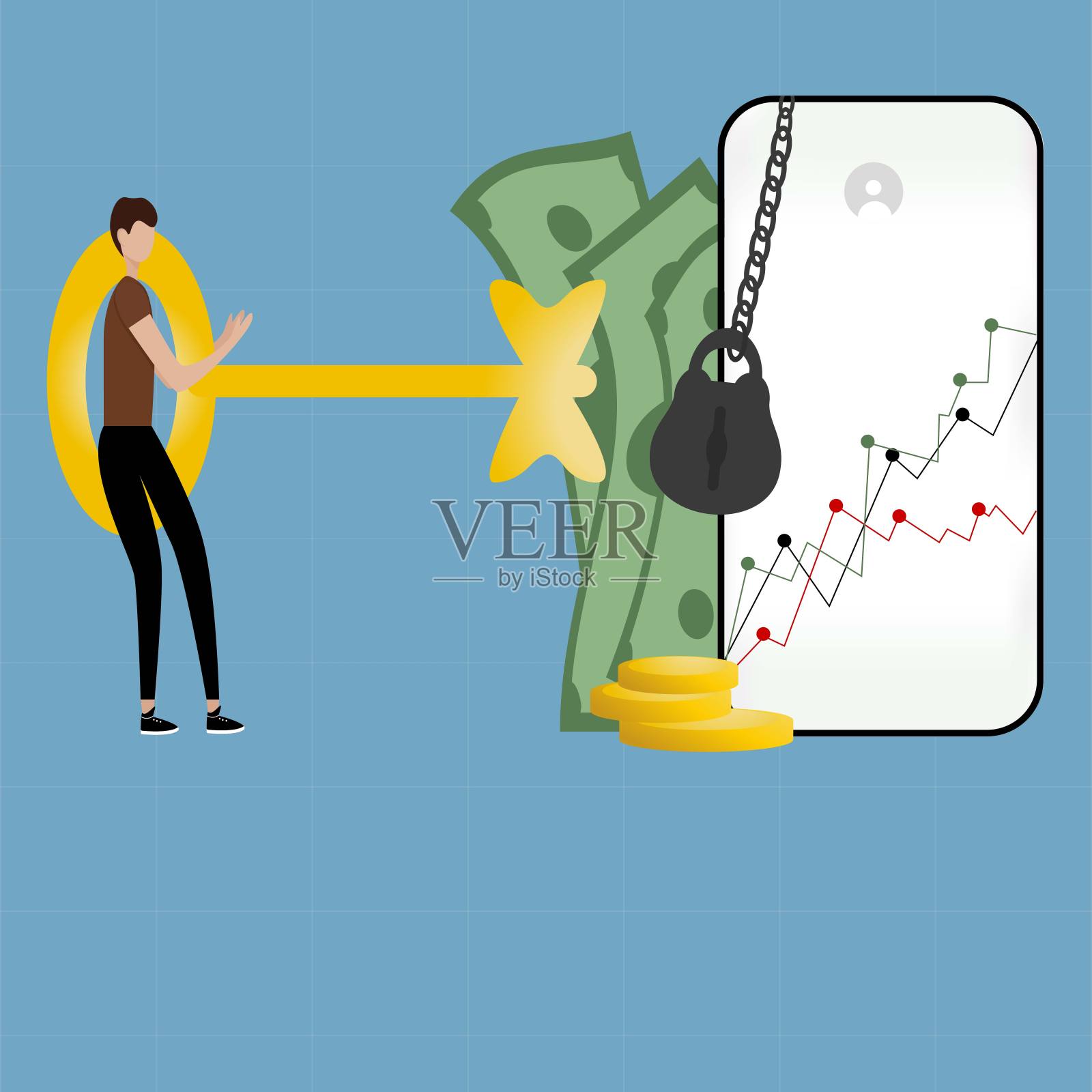 投资金融商人插画图片素材