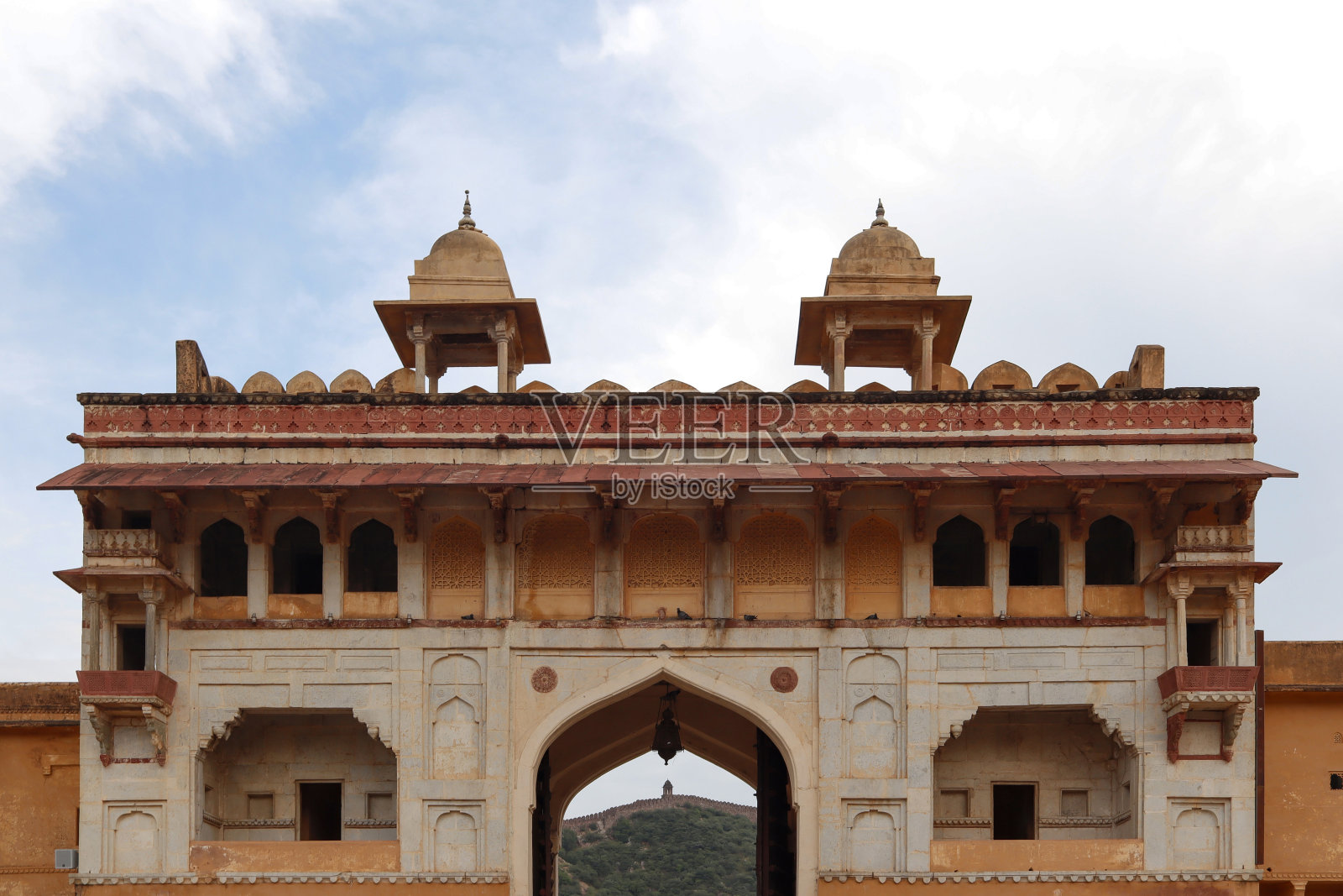 阿默尔堡内Jalebi Chowk的Suraj杆门照片摄影图片