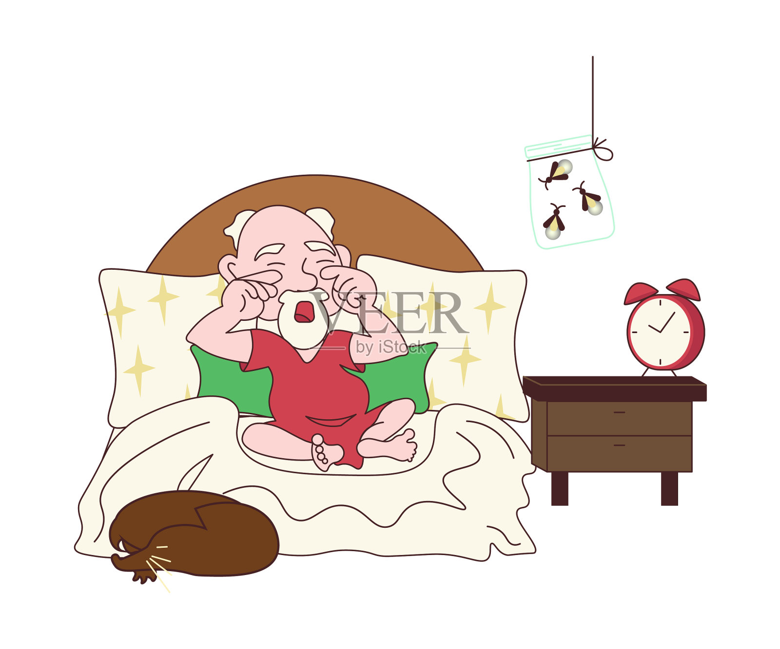 有趣可爱的神话侏儒在设计元素图片