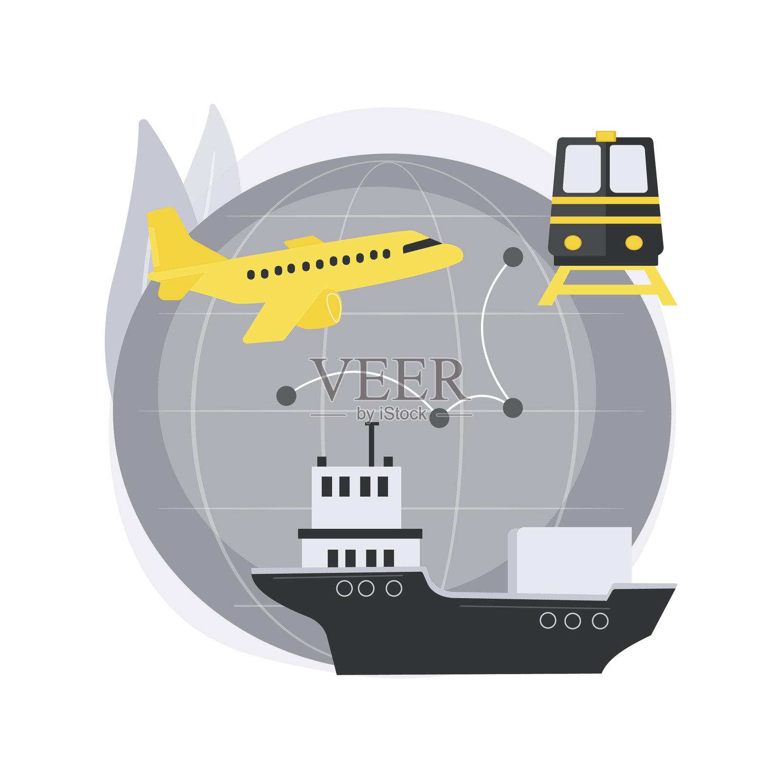 国际运输抽象概念设计元素图片