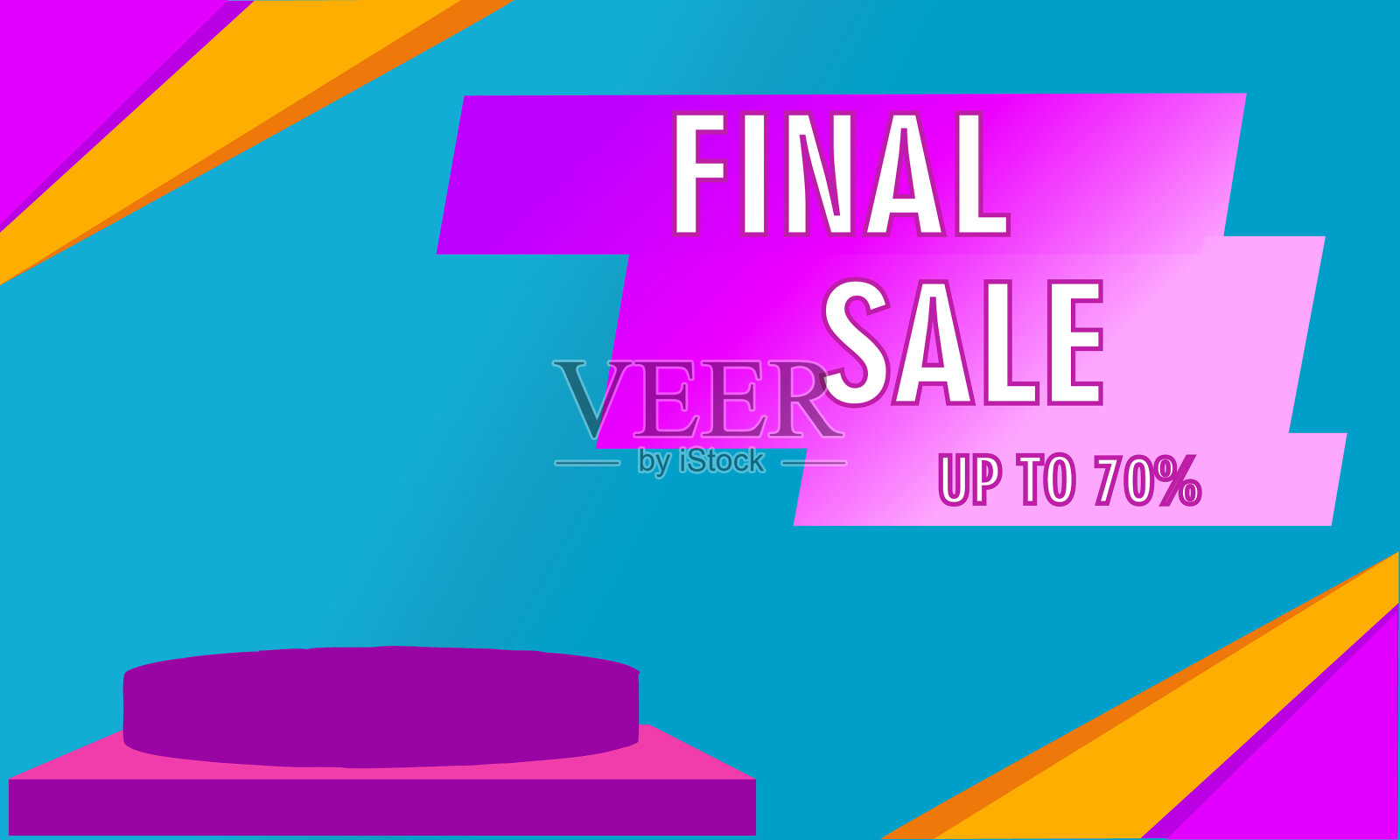 五彩缤纷的打折销售讲台背景设计元素图片