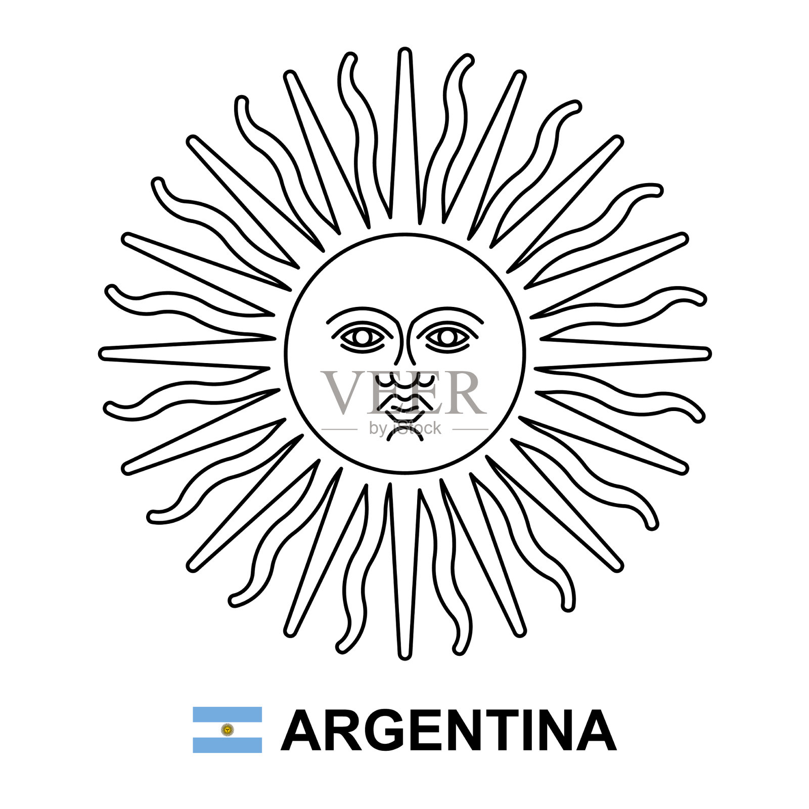 外套的手臂阿根廷插画图片素材