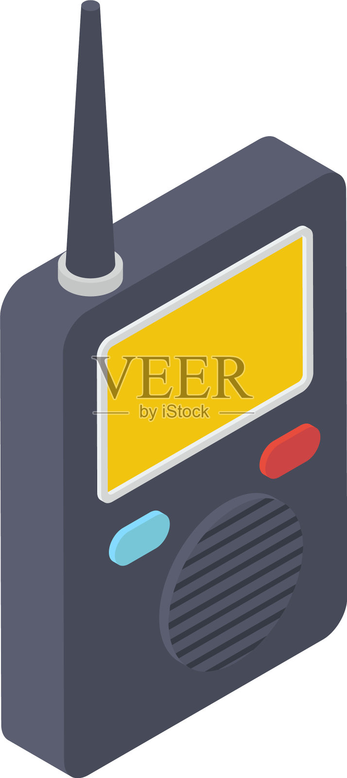 便携式对讲机插画图片素材