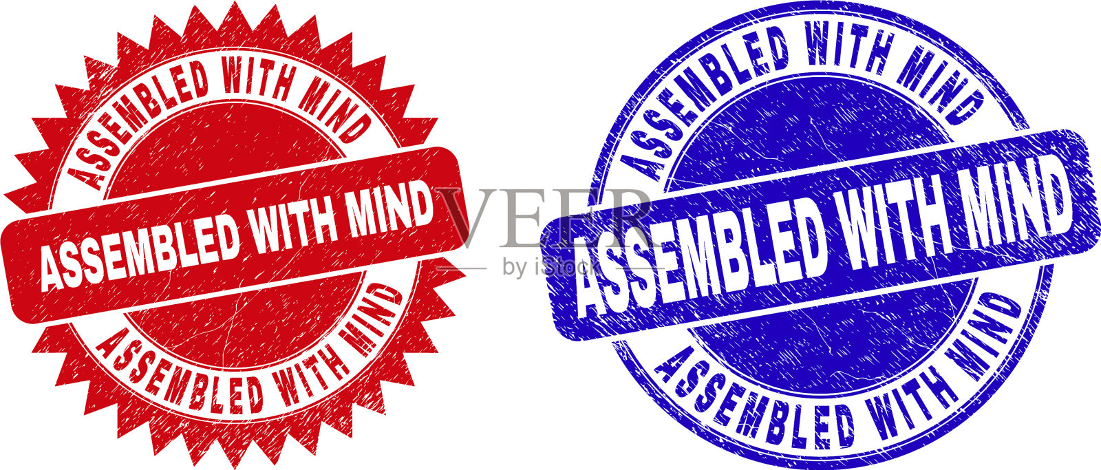 用圆形的心和玫瑰形的封印插画图片素材