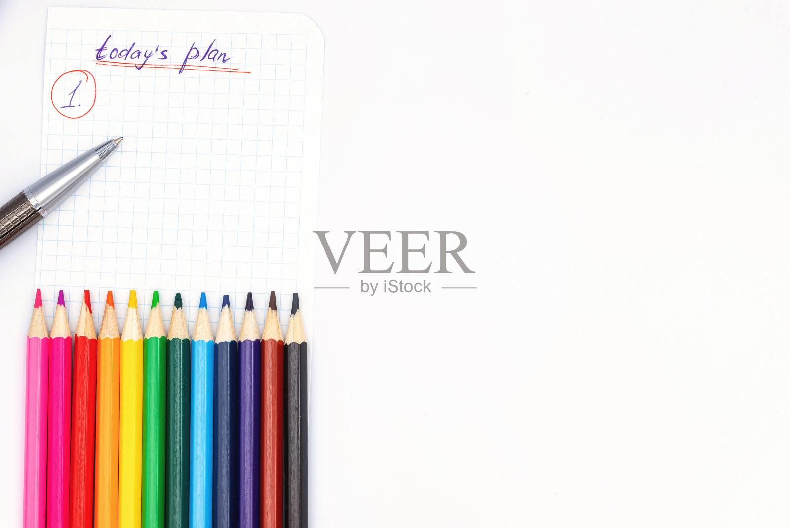 制定今天的商业计划是完成任务的第一步照片摄影图片