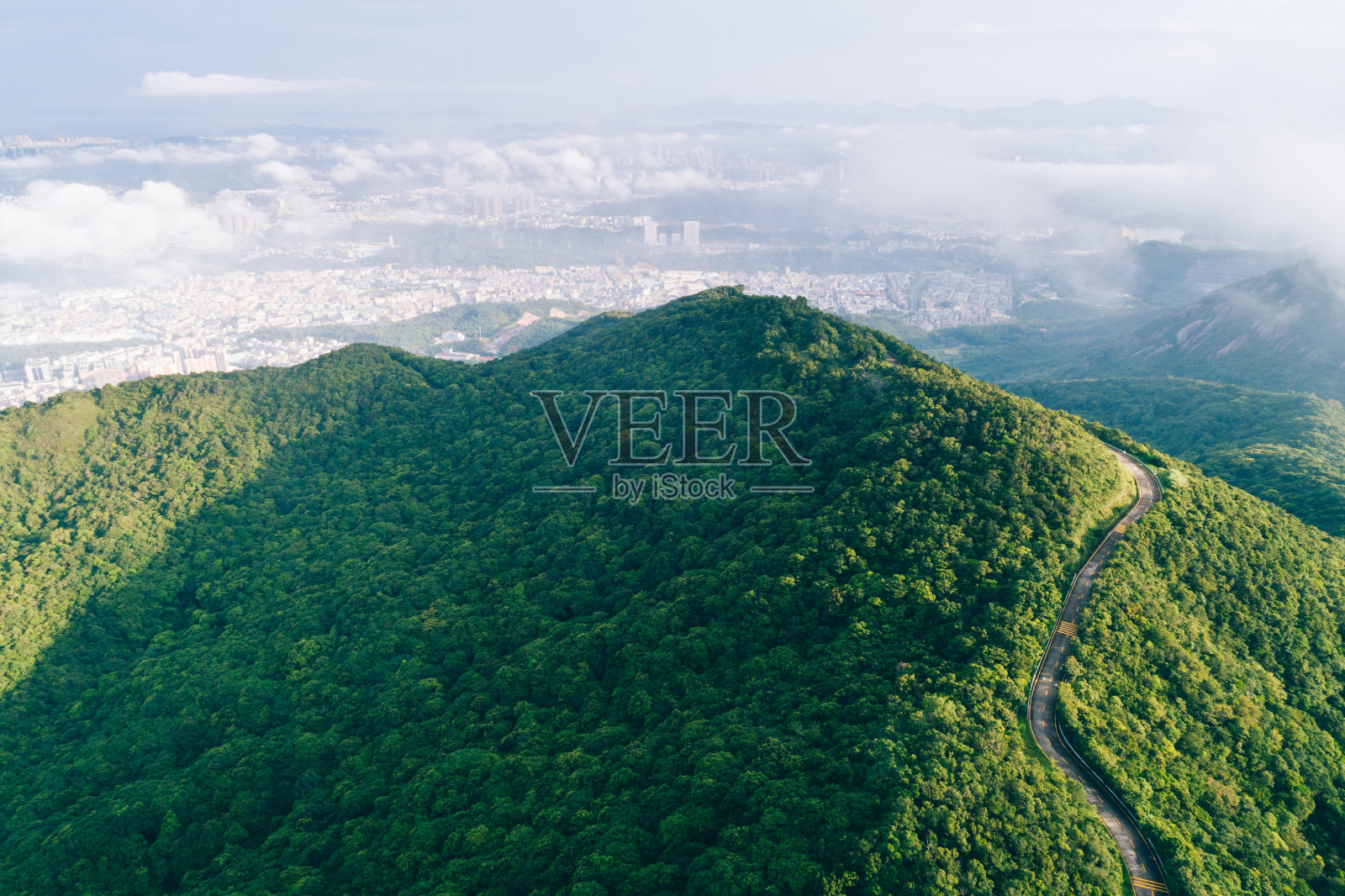 中国深圳鸟瞰山景照片摄影图片