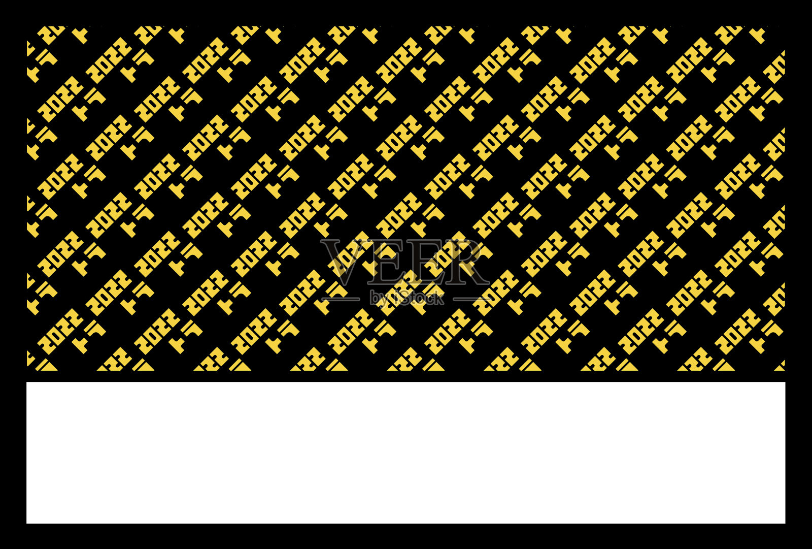 新年贺卡的材料，图案由日本片假名老虎字母和2022数字组成插画图片素材