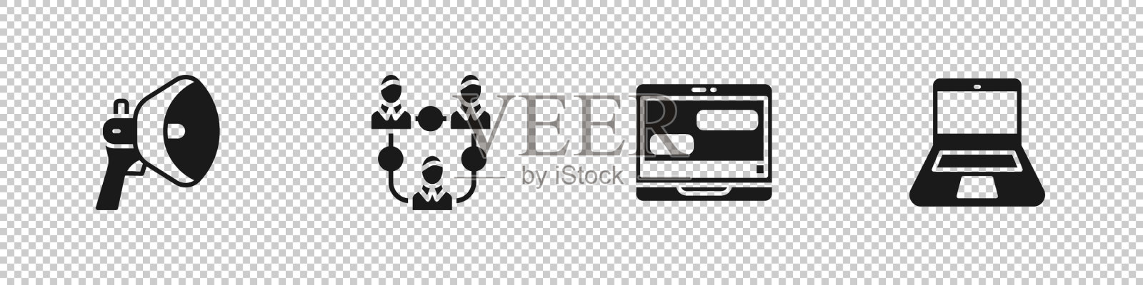 设置扩音器项目小组基础聊天消息图标素材