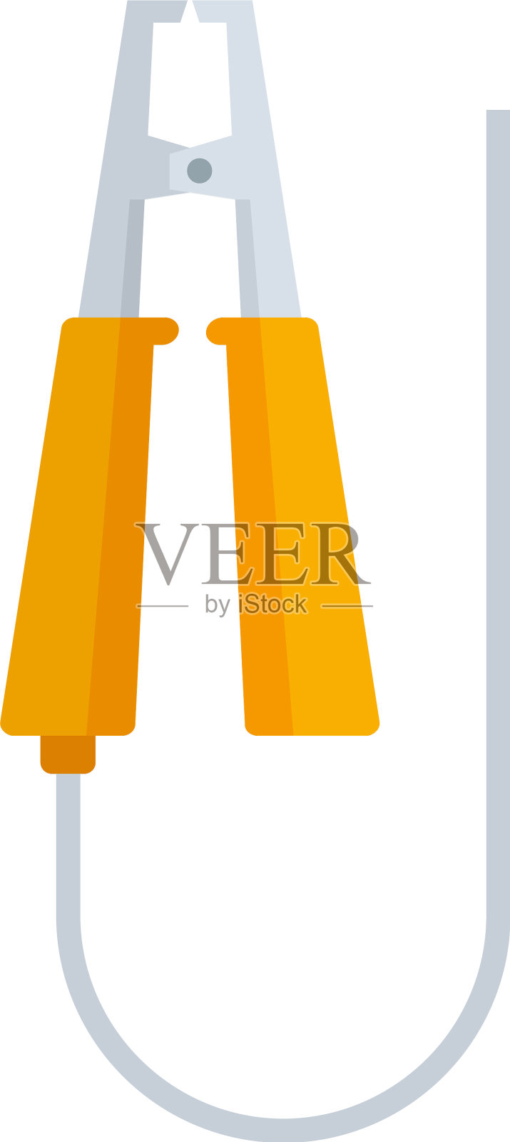 电动汽车夹具图标平隔离设计元素图片