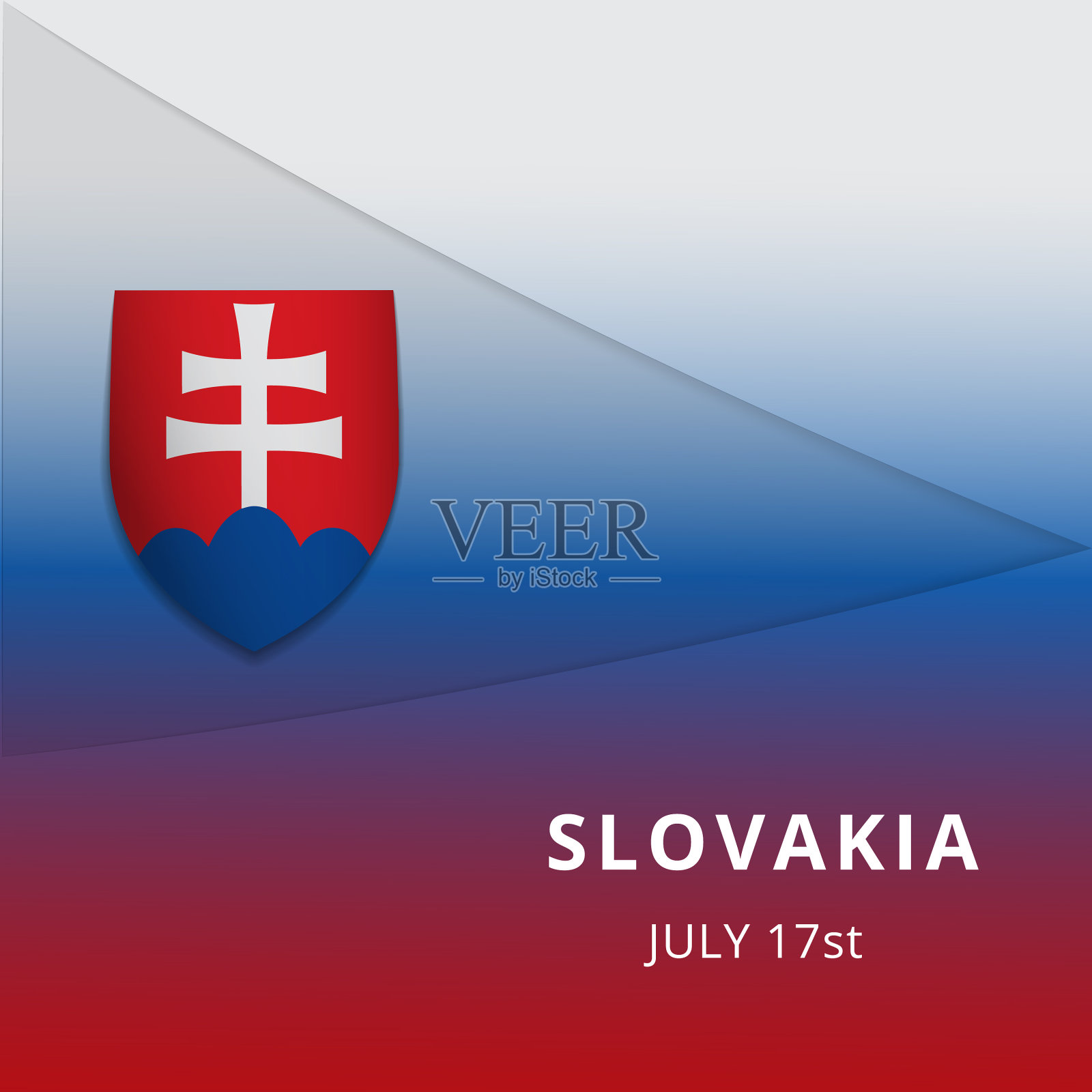 斯洛伐克独立日庆祝海报插画图片素材