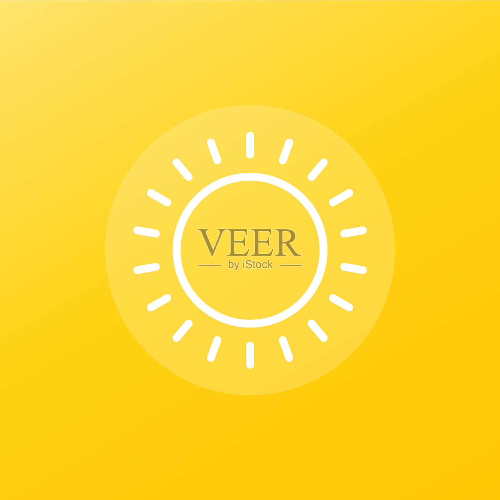 太阳图标细线插画图片素材