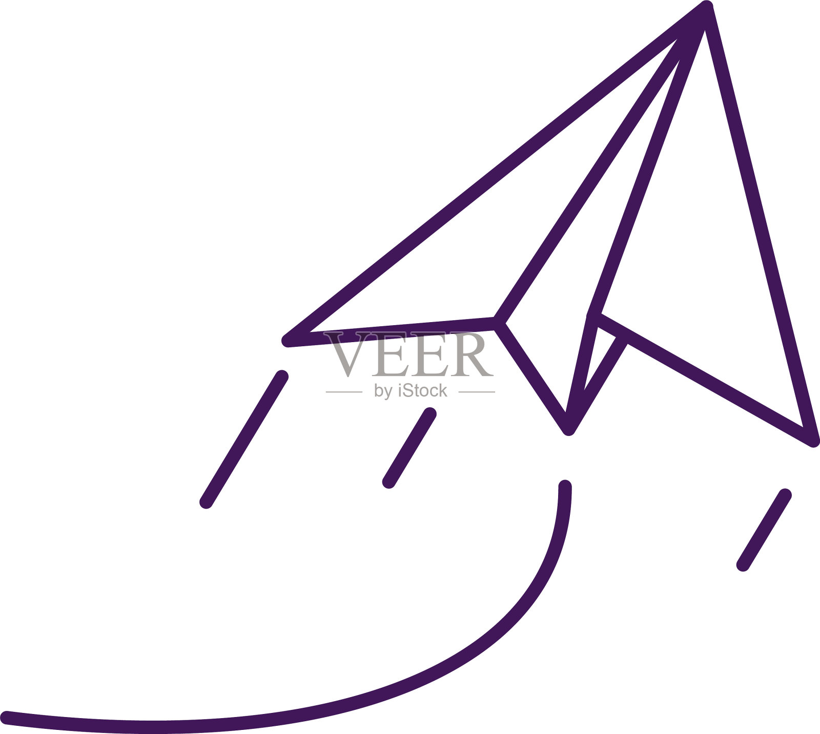 纸飞机图标轮廓符号设计插画图片素材