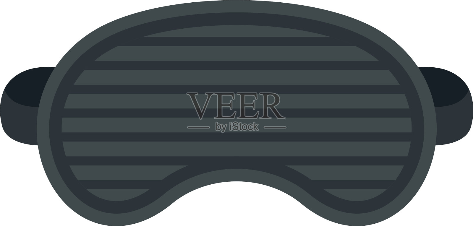 时尚睡眠面膜图标平孤立设计元素图片