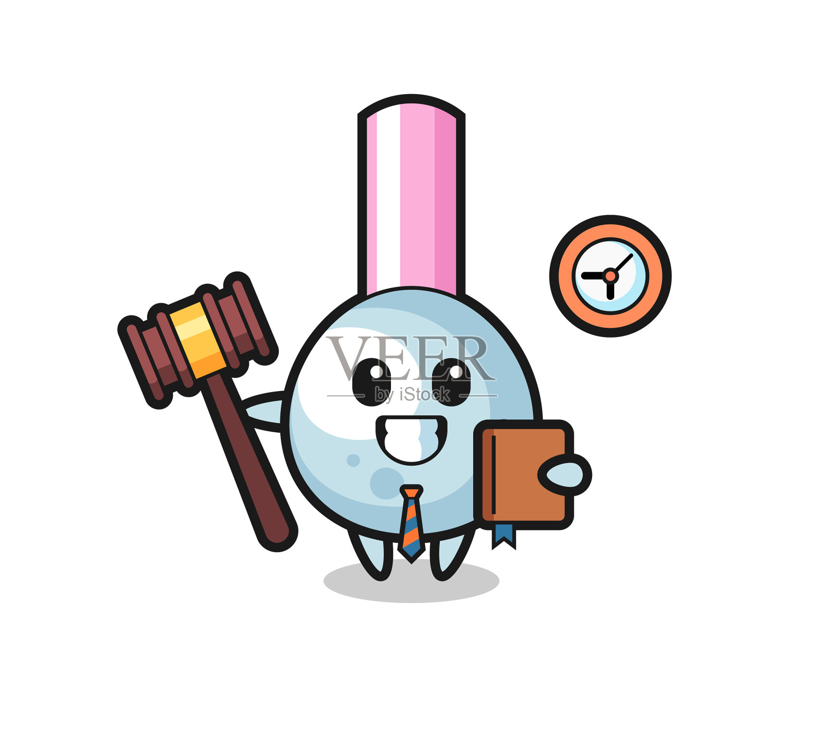 吉祥物卡通棉蕾担任评委设计元素图片