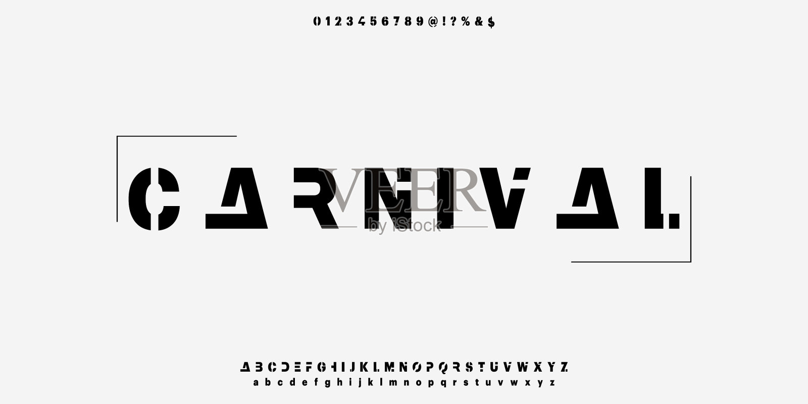 Fontalphabet字体ABC印刷字体插画图片素材