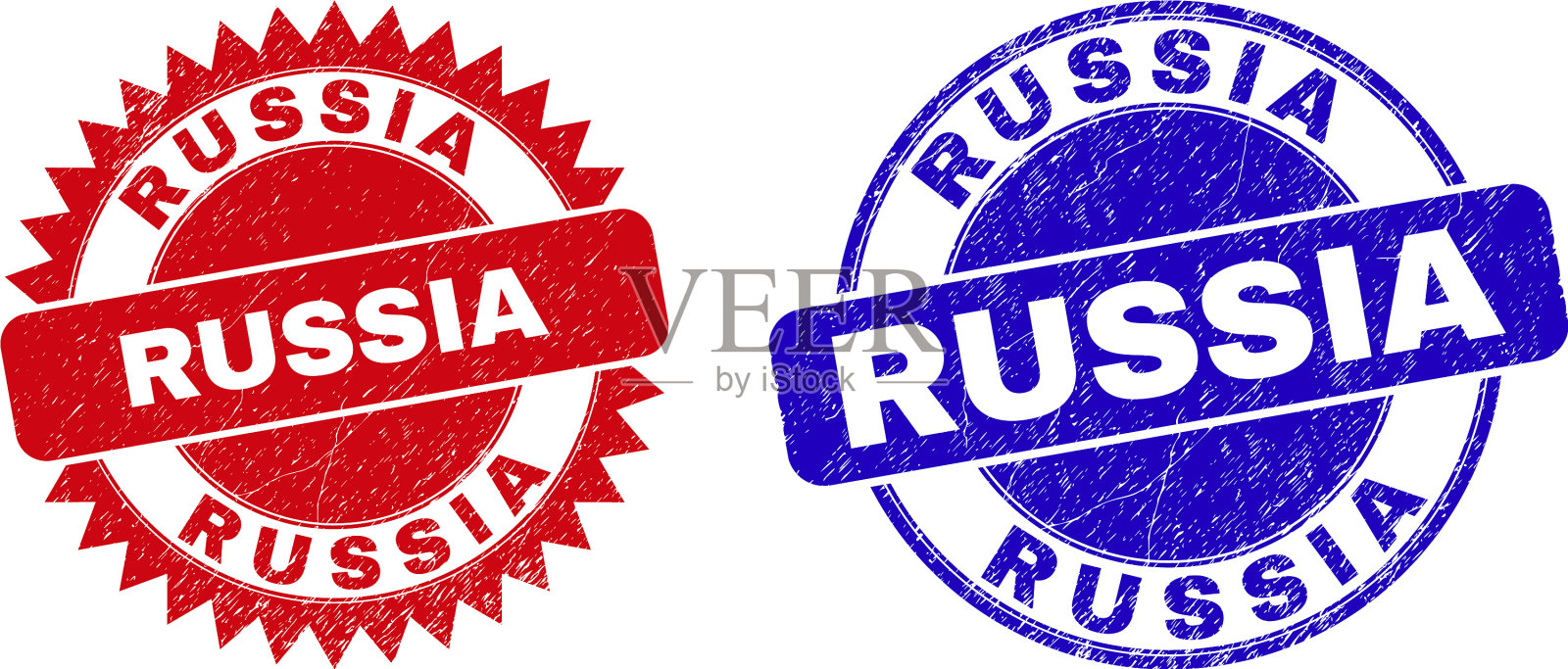 俄圆和玫瑰形水印都被腐蚀了插画图片素材