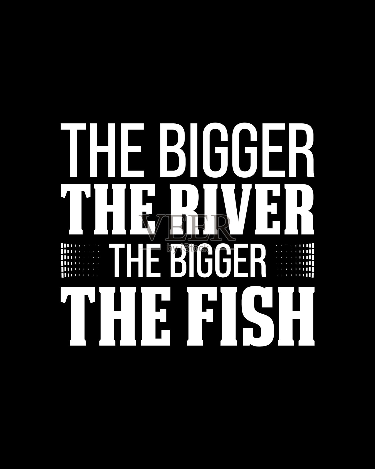 大河越大，鱼就越多插画图片素材