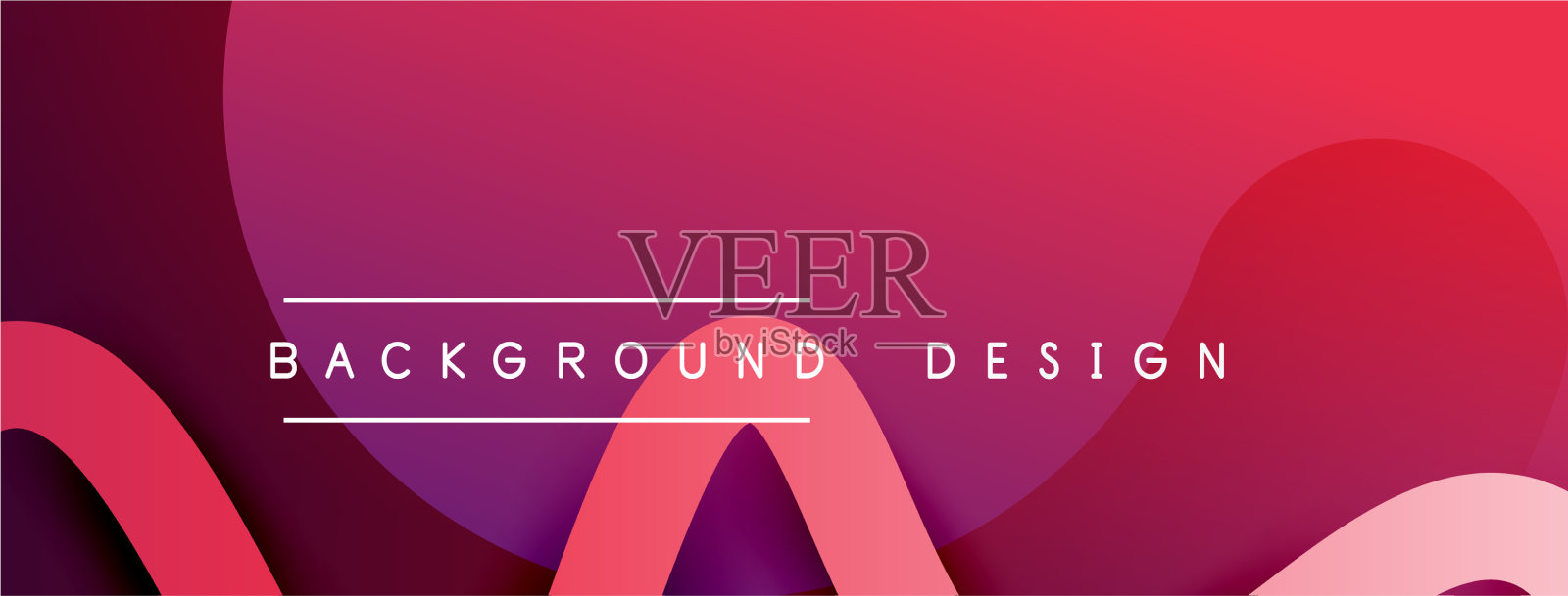 抽象梯度背景与波浪线插画图片素材