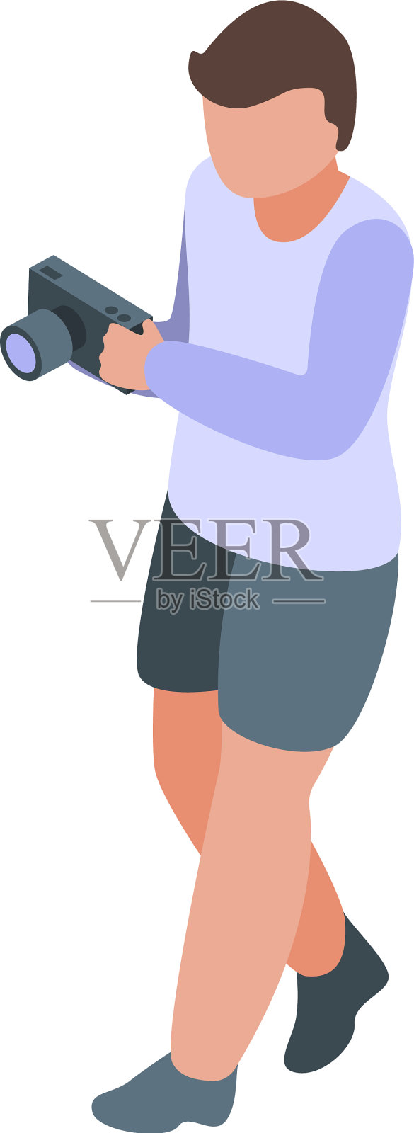 儿童照片图标等距摄影相机插画图片素材