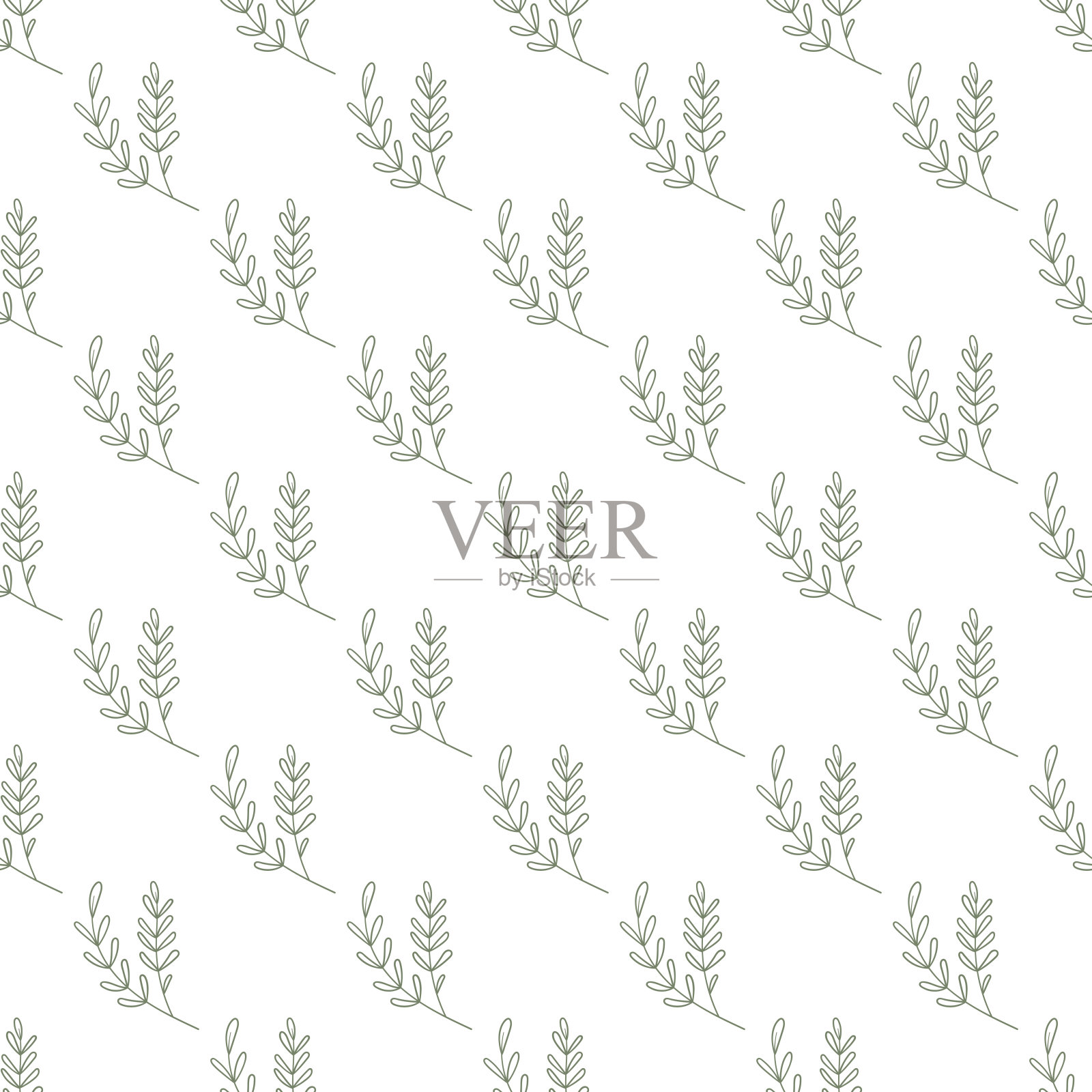 植物时尚，乡村无缝打印的婚礼卡片。自然花卉背景绿色植物图案手绘水彩风格。向量树叶与丛林热带叶和夏天的花。插画图片素材