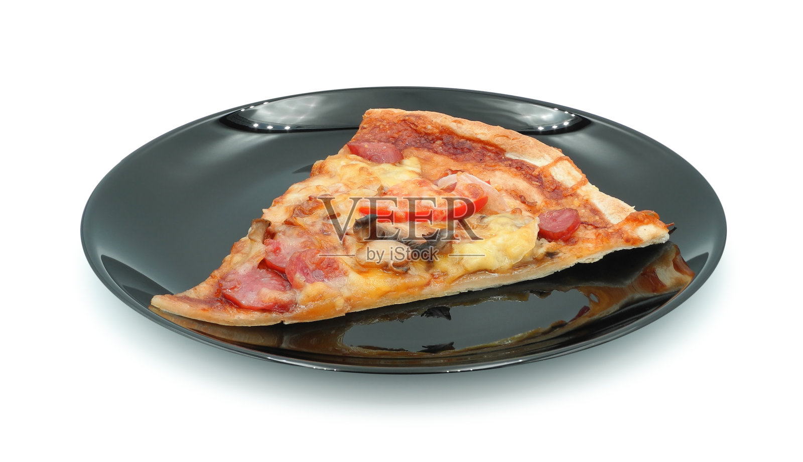 披萨片孤立的白色照片摄影图片