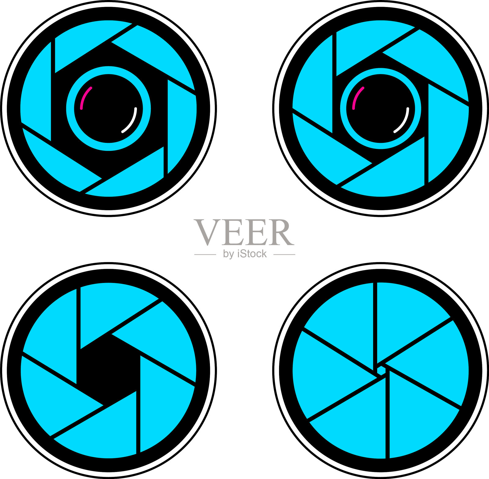 观察相机模型图标平面镜头草图图标素材