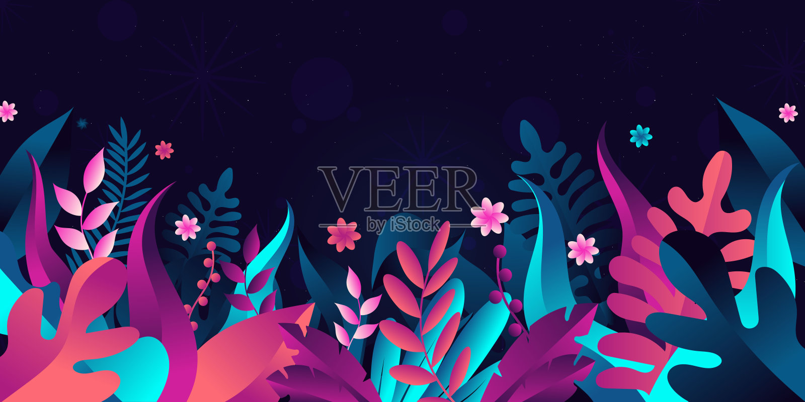 花的背景插画图片素材