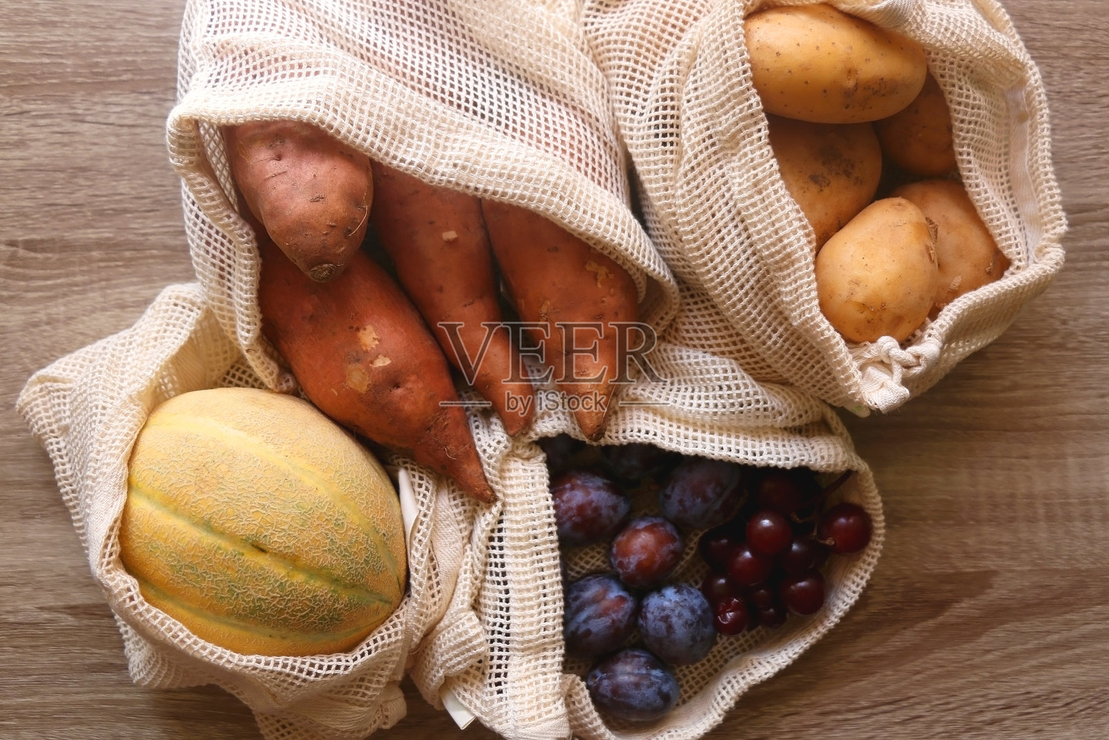 可重用的食物袋照片摄影图片