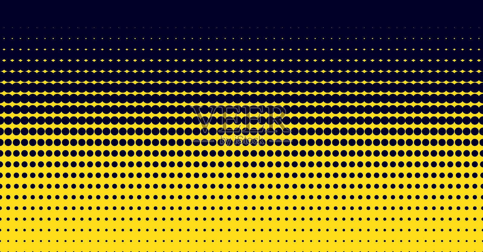 圆形半色调图案形状孤立在黄色背景上。现代抽象几何纹理插画图片素材
