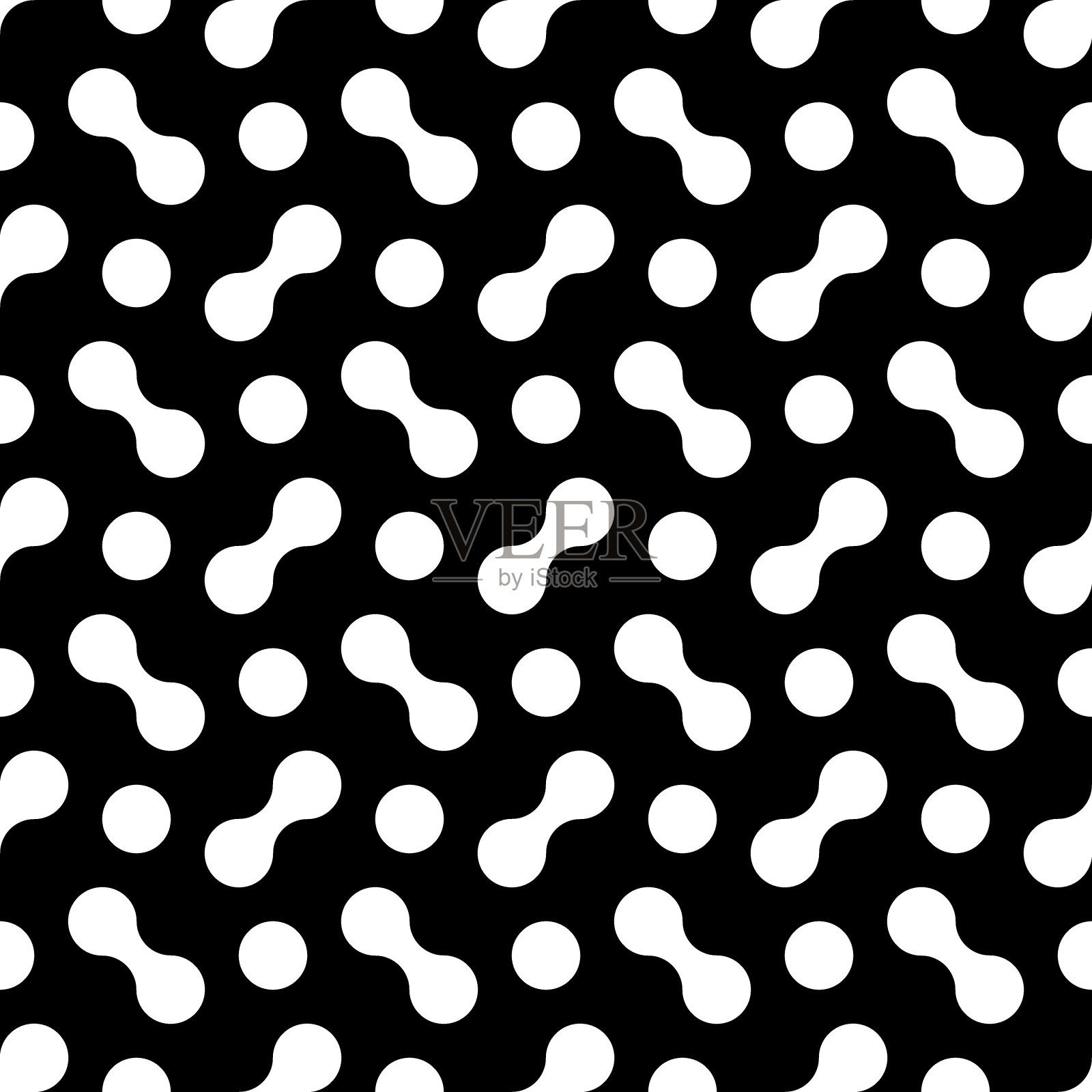 圆形几何无缝图案现代装饰圆点背景插画图片素材