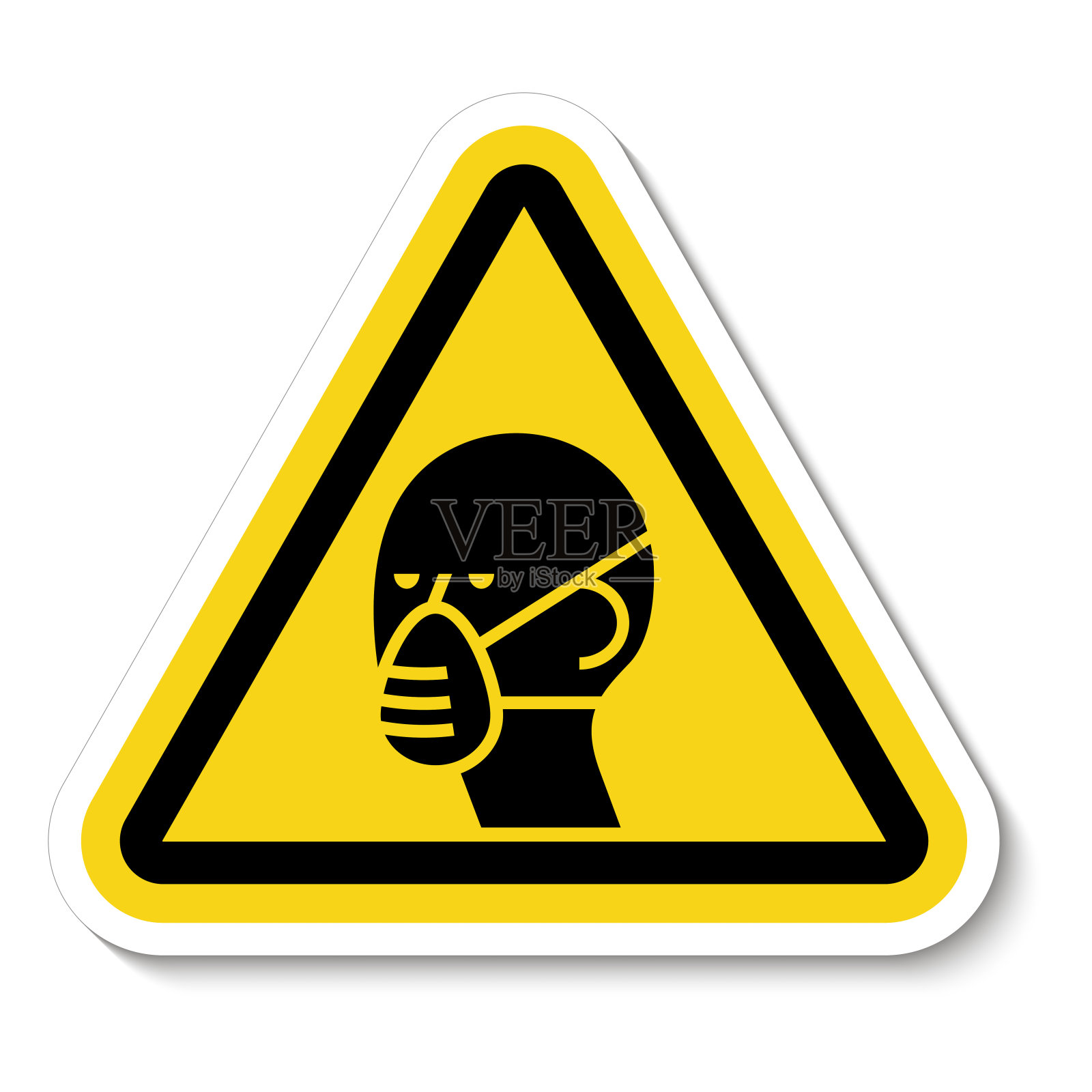 白色背景上的保护面具图标插画图片素材