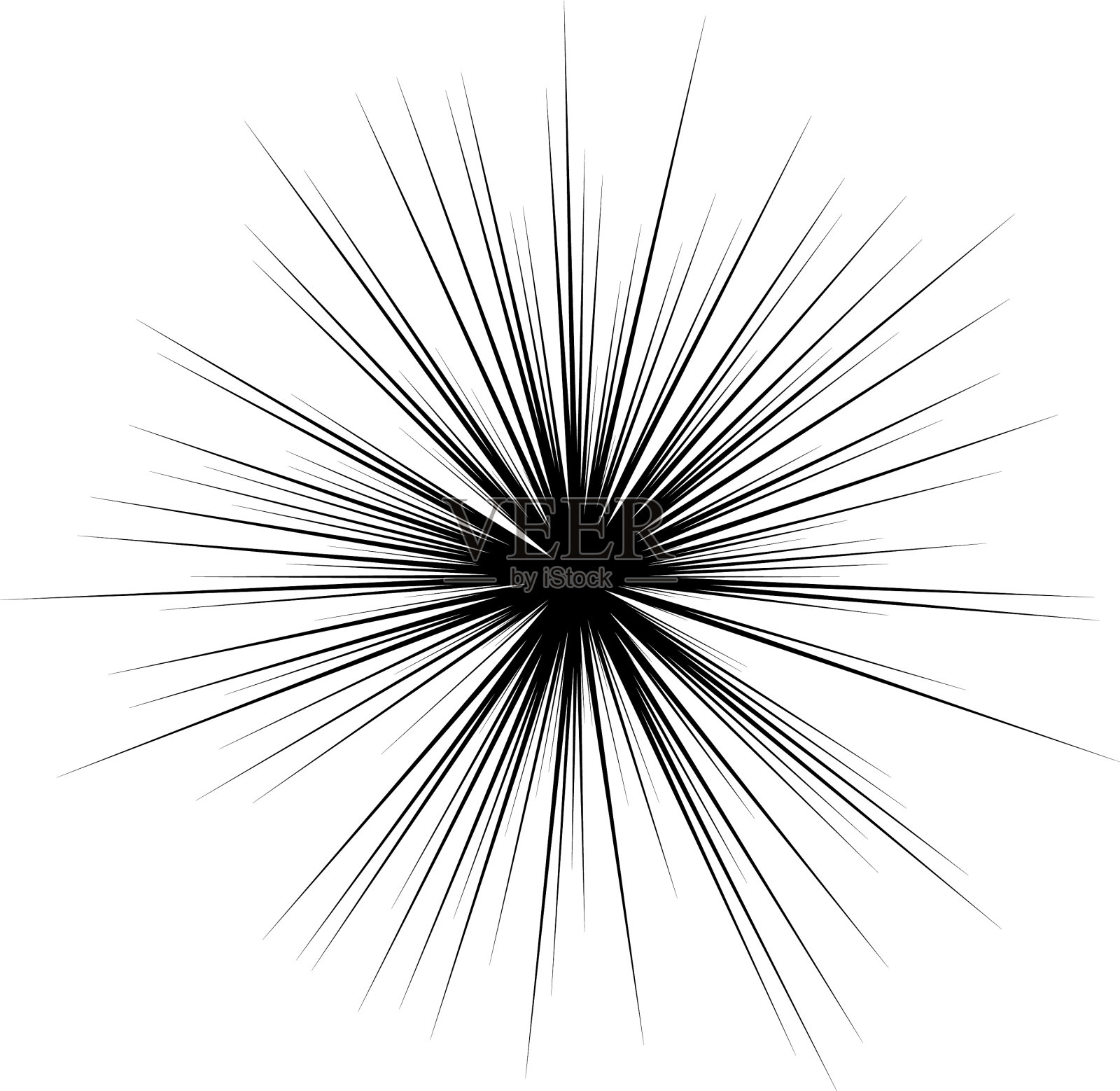射线辐射束射线线星爆插画图片素材