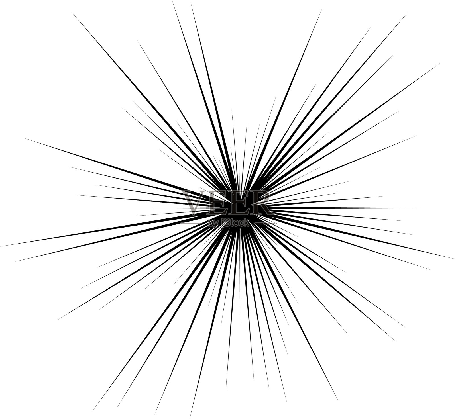 射线辐射束射线线星爆插画图片素材