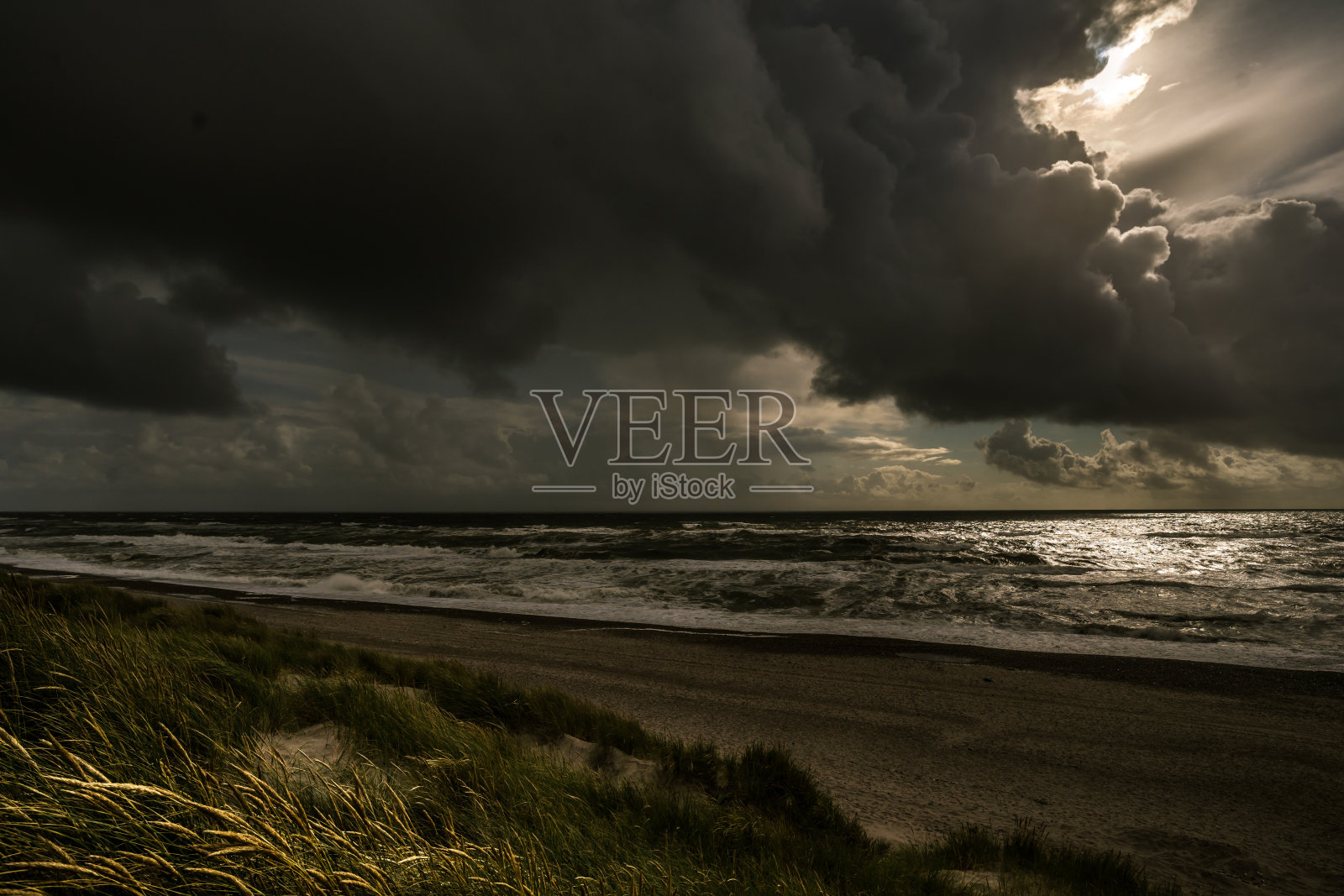 北海Vesterhavet丹麦照片摄影图片