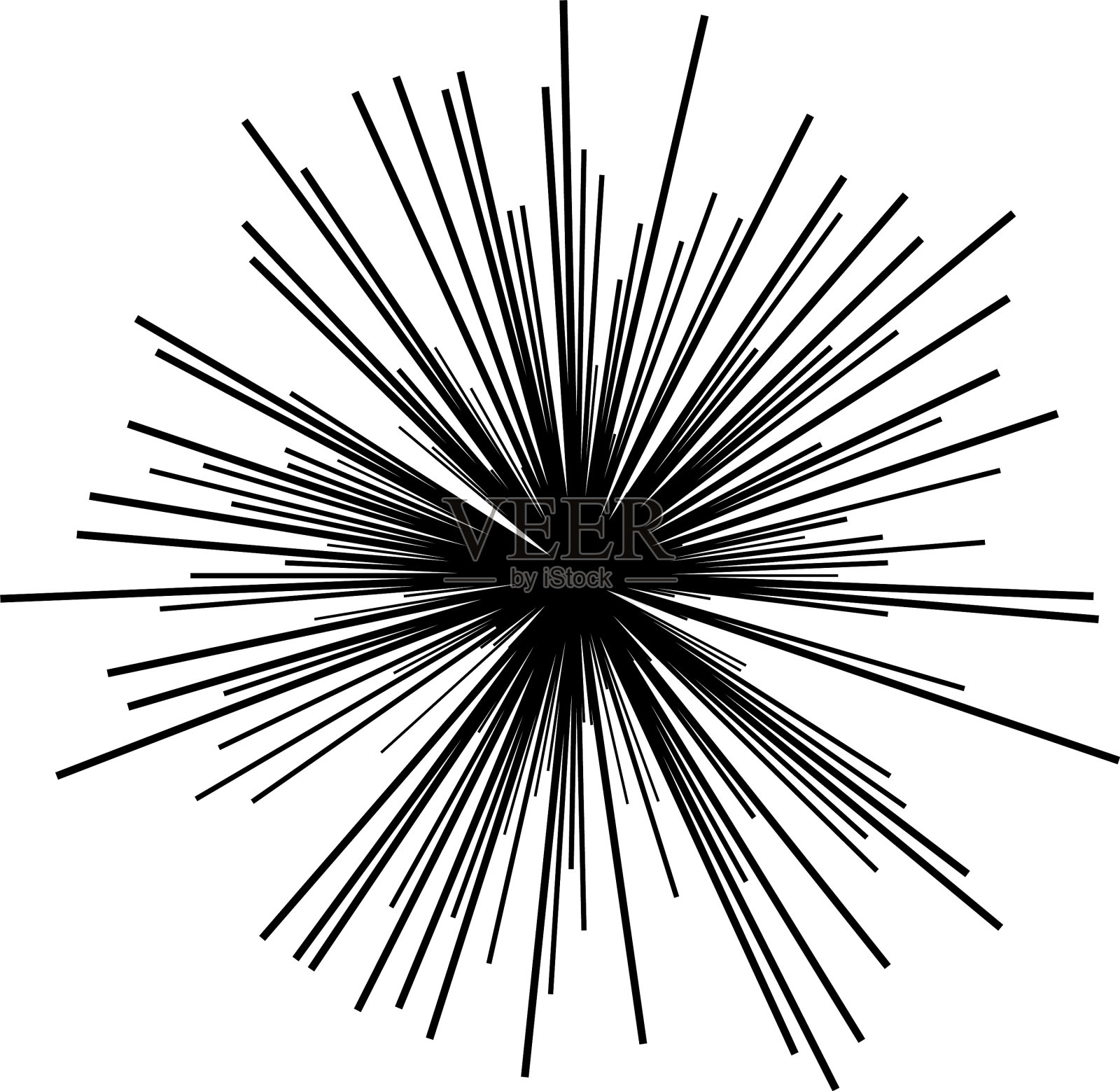 射线辐射束射线线星爆插画图片素材