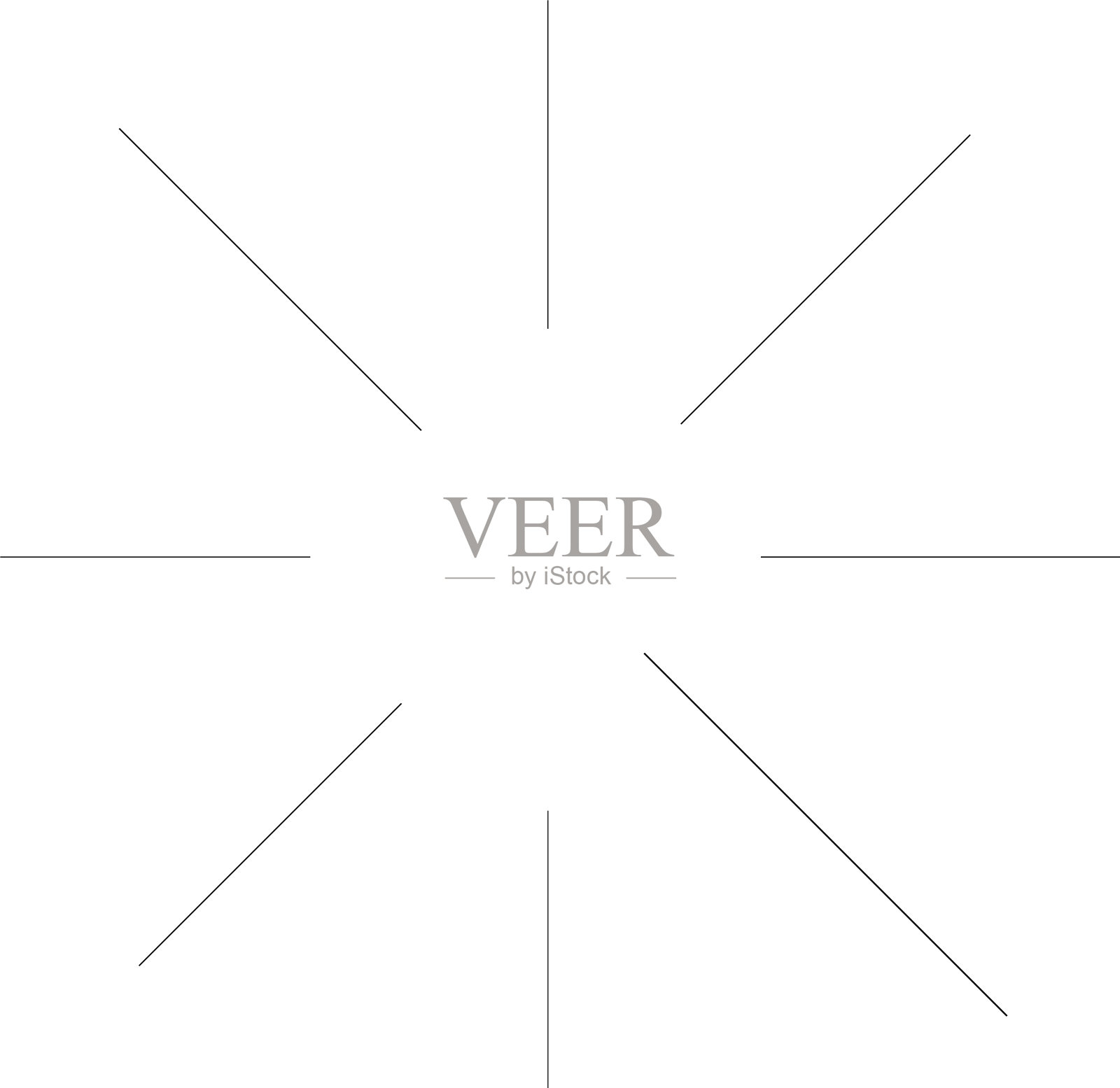 射线辐射束射线线星爆插画图片素材