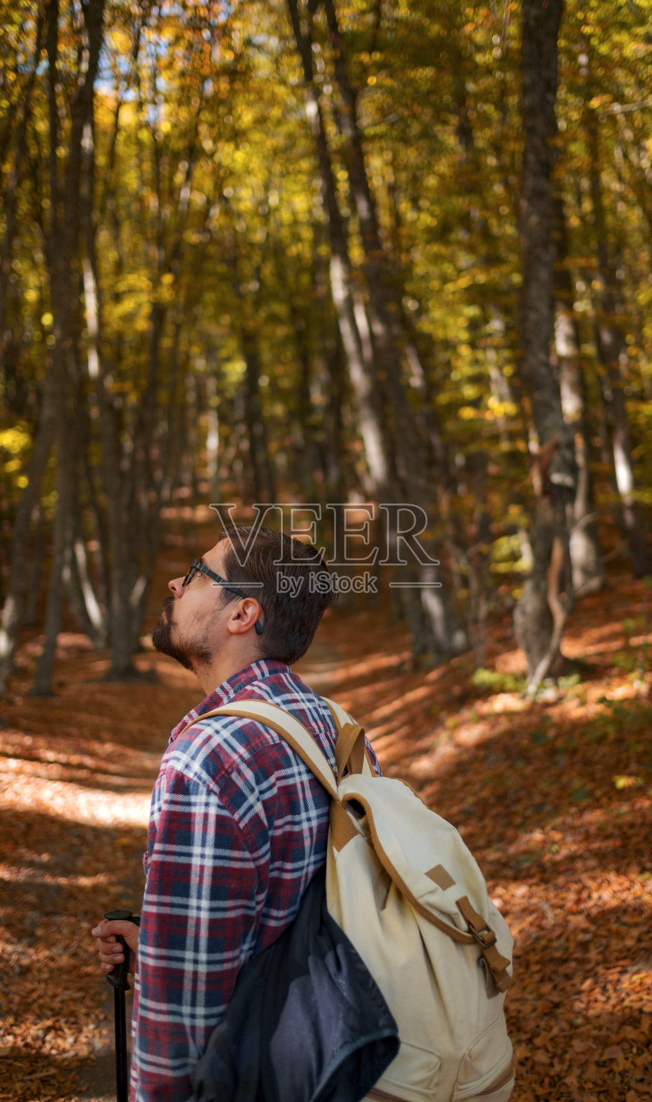 白种人男性模特户外自然。照片摄影图片