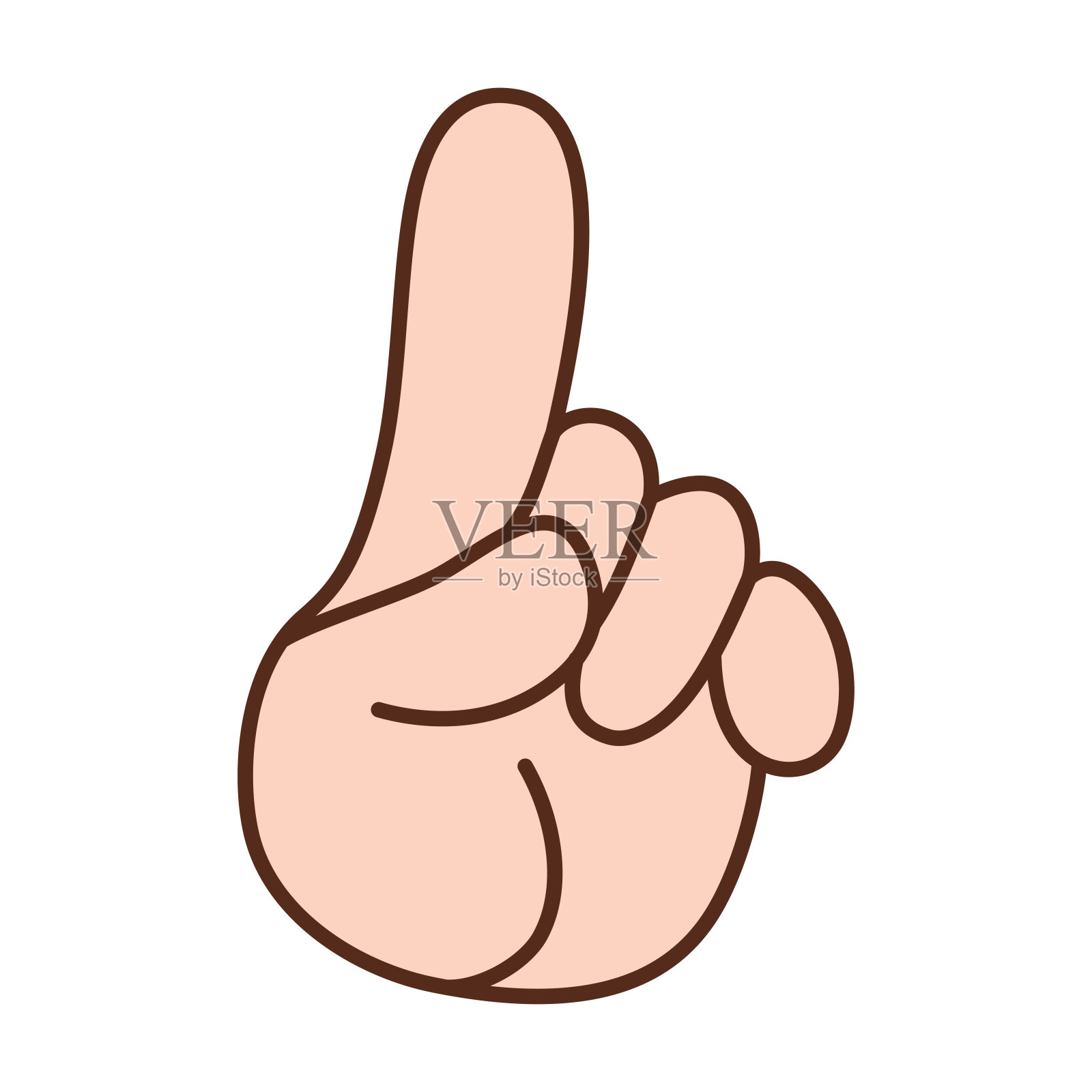 孤立的手做手语插画图片素材