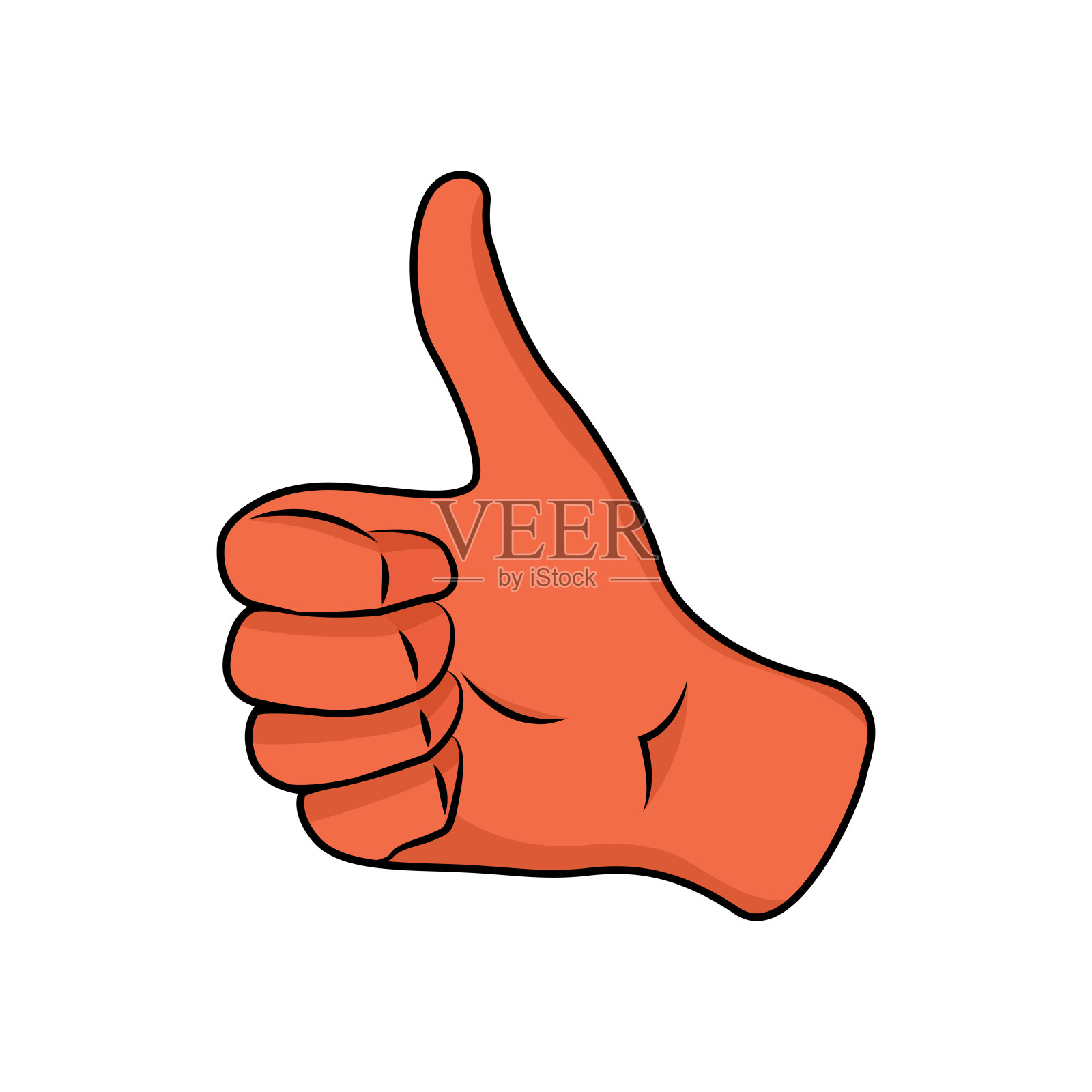 孤立的手做手语插画图片素材