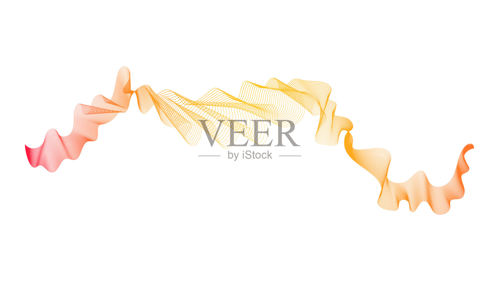 抽象背景与波浪梯度线插画图片素材