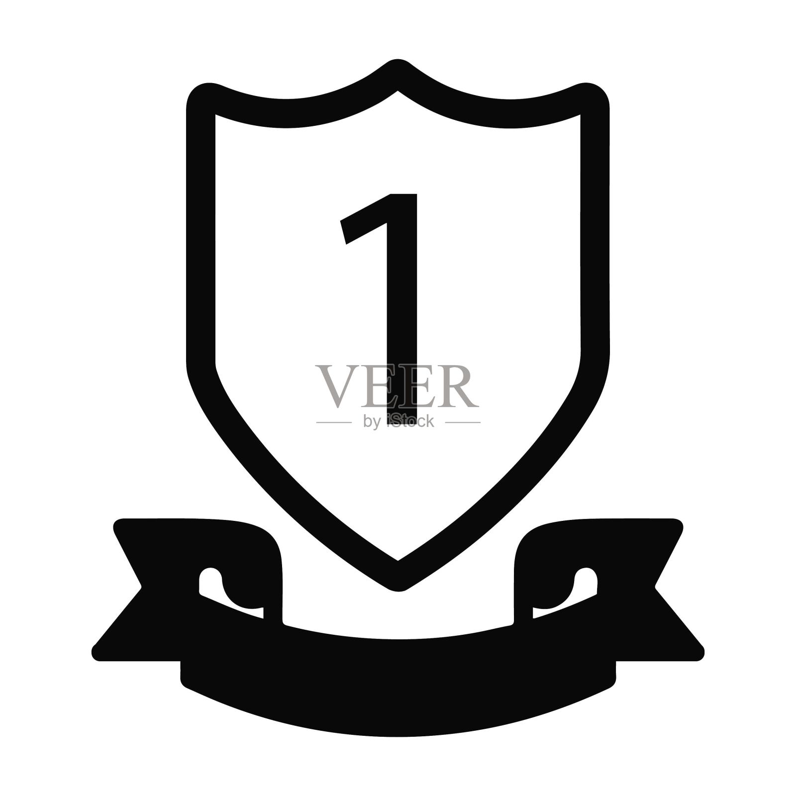 徽章，胜利者，奖品，盾牌，奖章图标插画图片素材